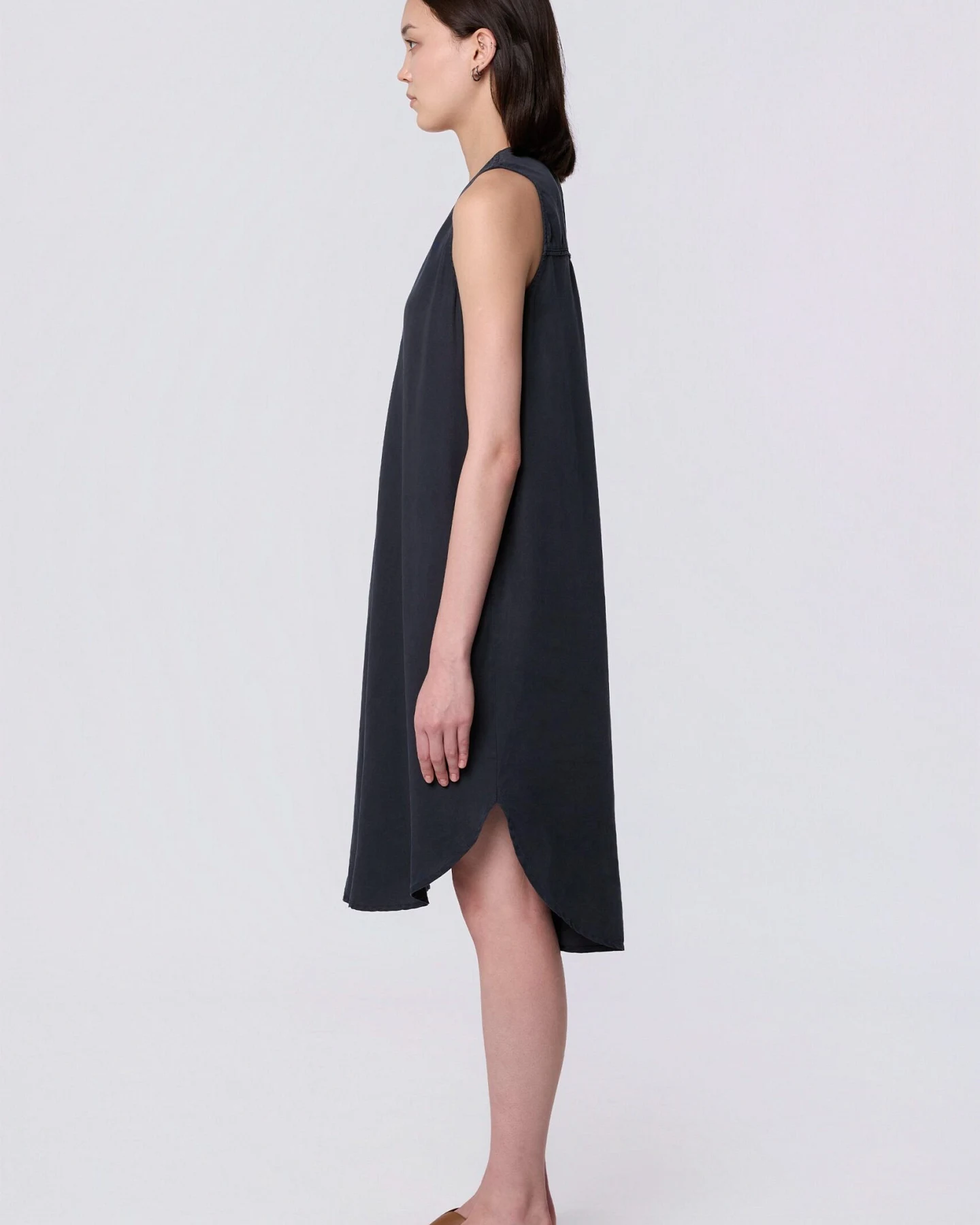 Dawn Damen vegan Kleid Day In Dunkelblau – Ansicht 2
