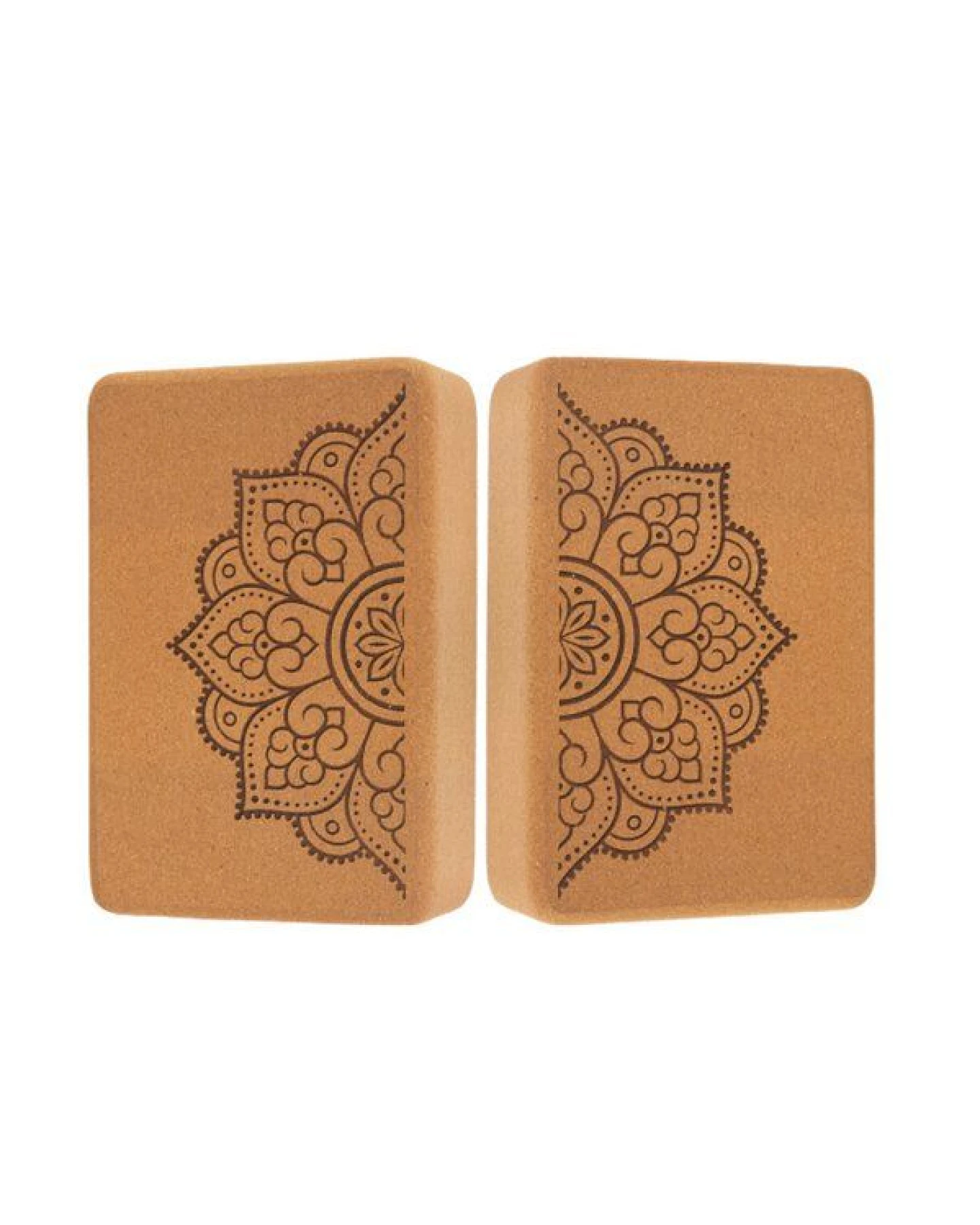 Divasya Yoga Starter-Set: Yogamatte aus Kork & Naturkautschuk + 2 Kork-Blöcke – Ansicht 2