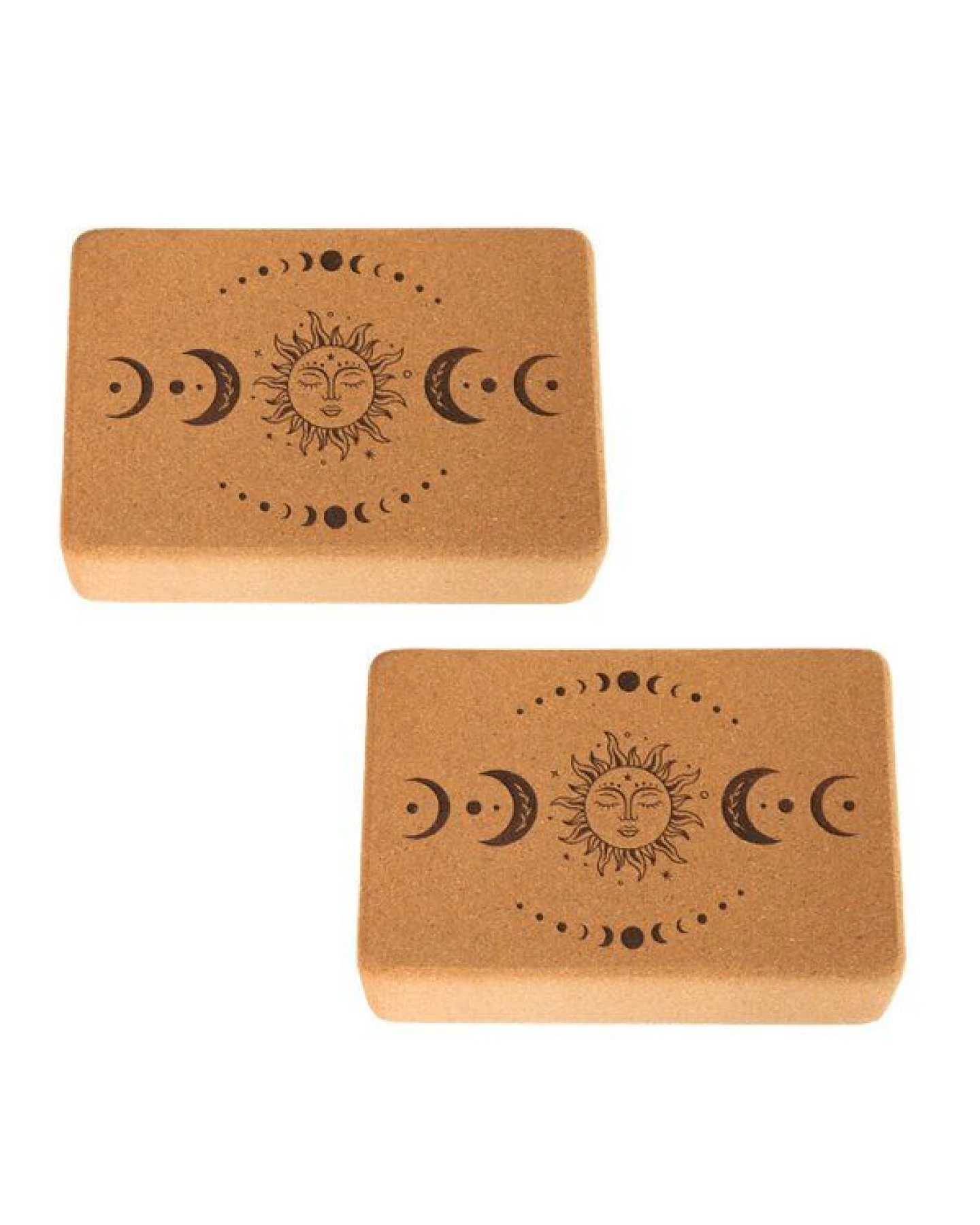 Divasya Yoga Starter-Set: Yogamatte aus Kork & Naturkautschuk + 2 Kork-Blöcke – Ansicht 2