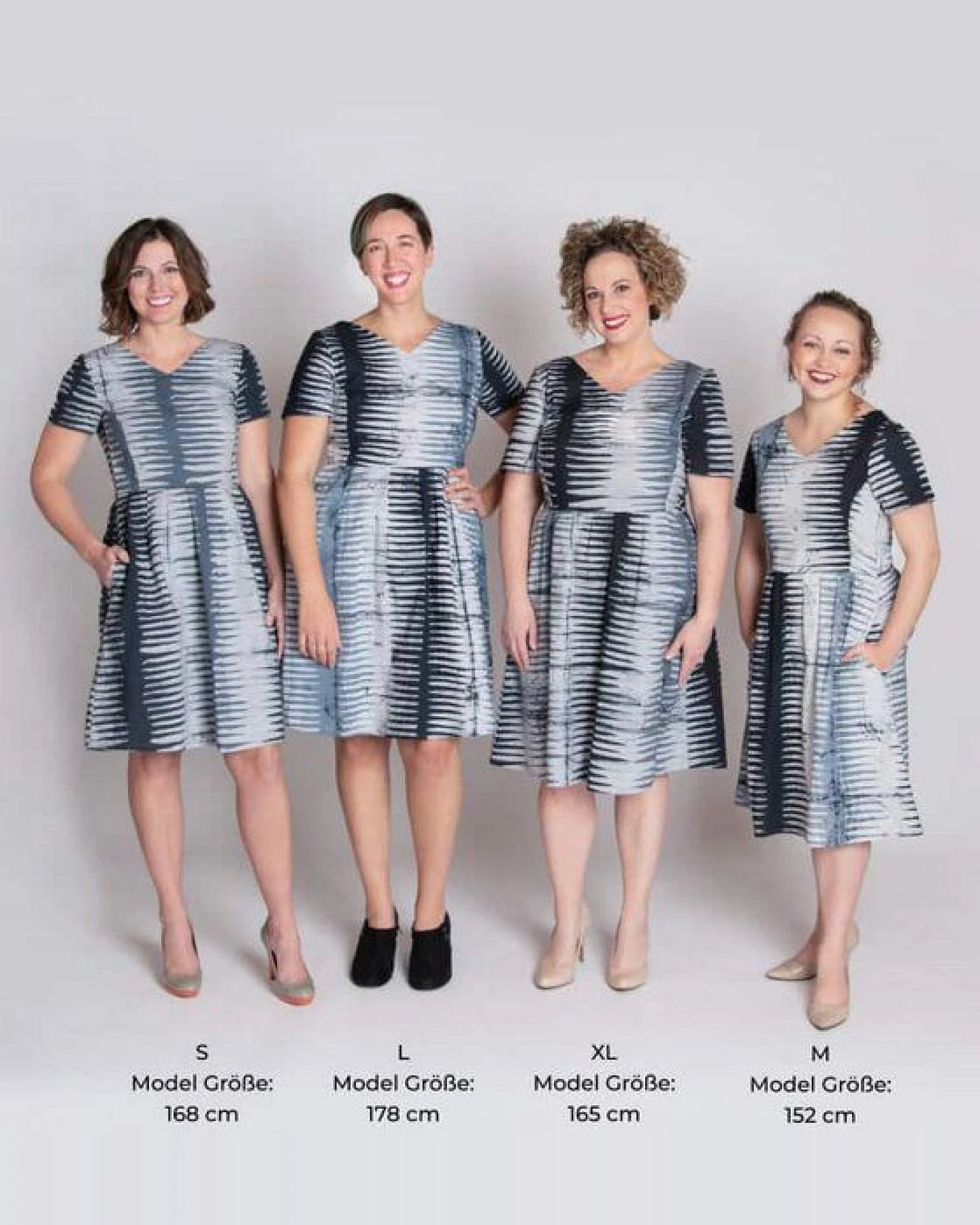 Global Mamas Bio Kleid - VERONA - Roses Red & Rays Black – Ansicht 3