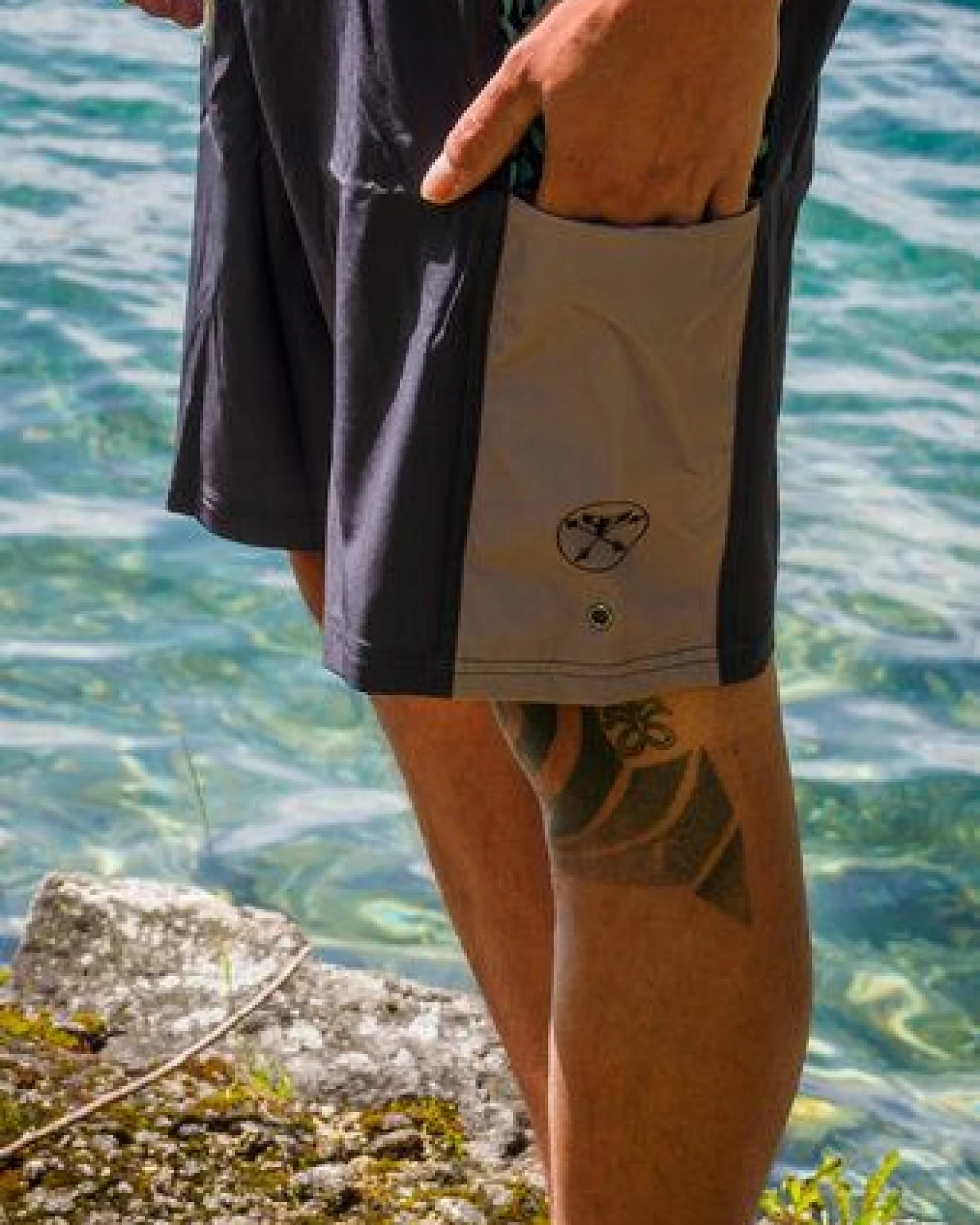 Zeachild Ethno Shaka Boardshort - recycelte Fischnetze – Ansicht 3