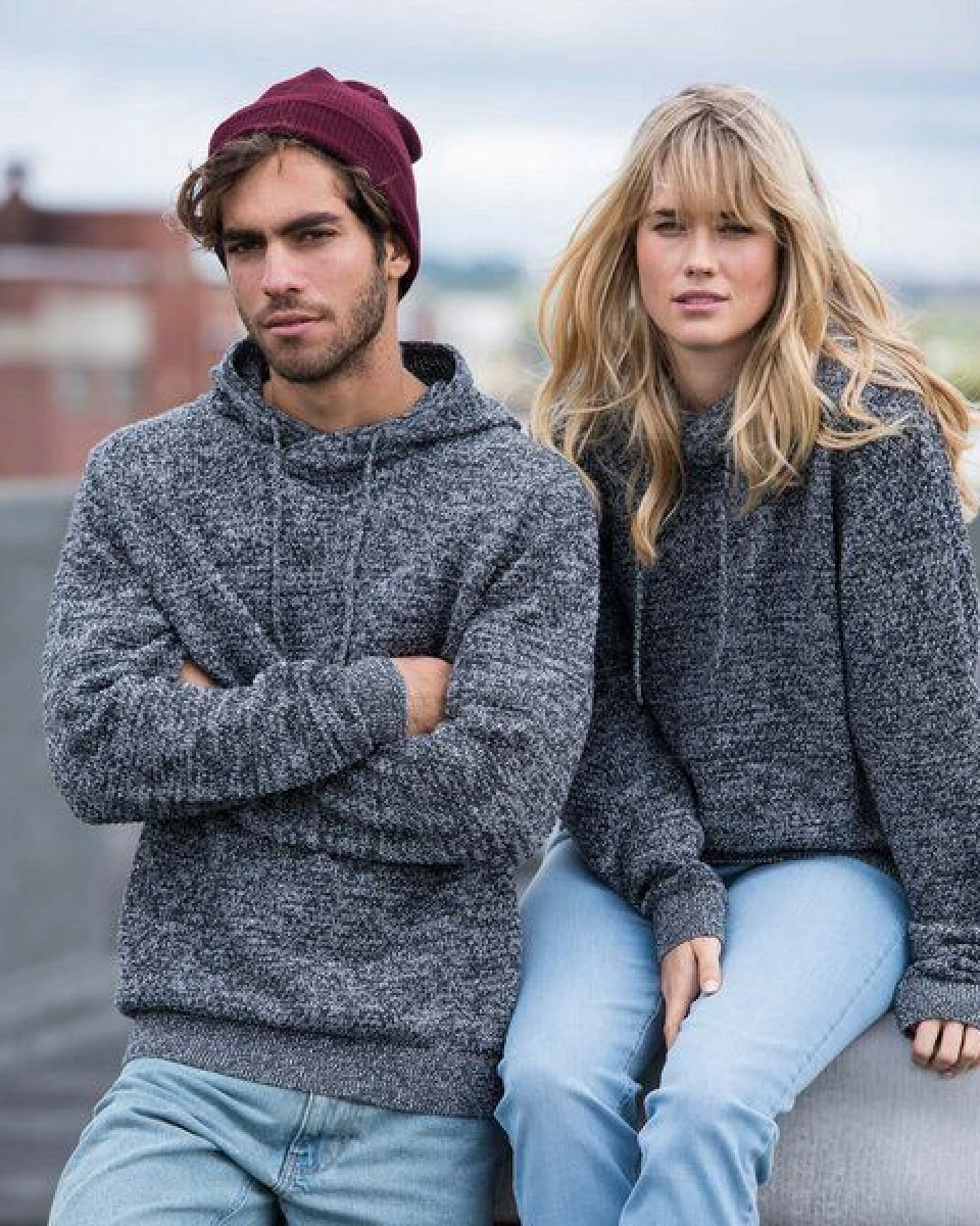 Ecologie by AWDis Luftiger Strickpullover Strickhoodie Kapuzenpullover Ecologie Iguazu Knitted Hoody Hoodie – Ansicht 3