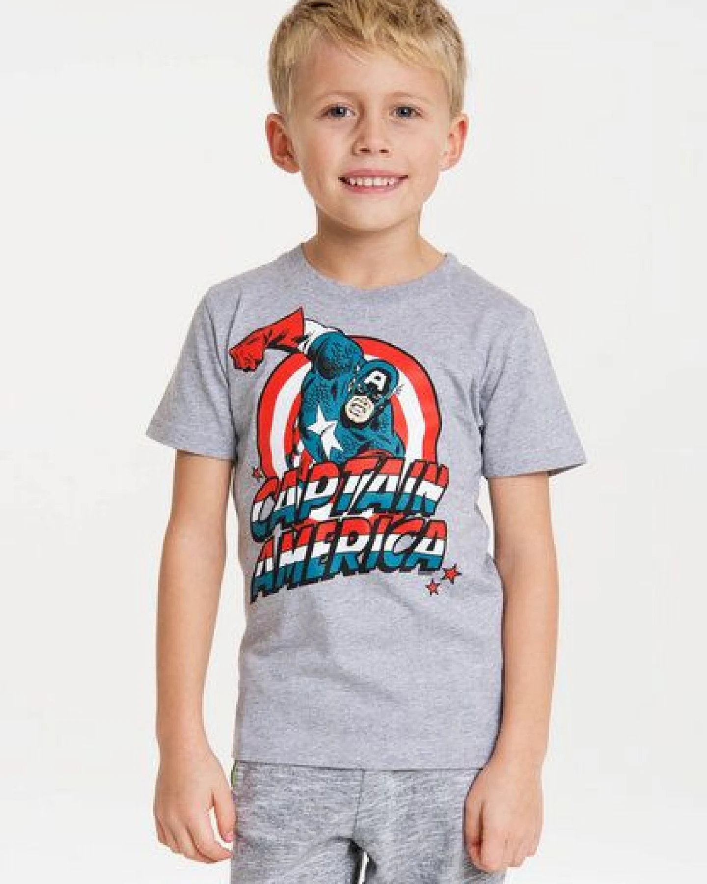 LOGOSH!RT LOGOSHIRT - Marvel Comics - Captain America - Kinder - Bio T-Shirt – Ansicht 2