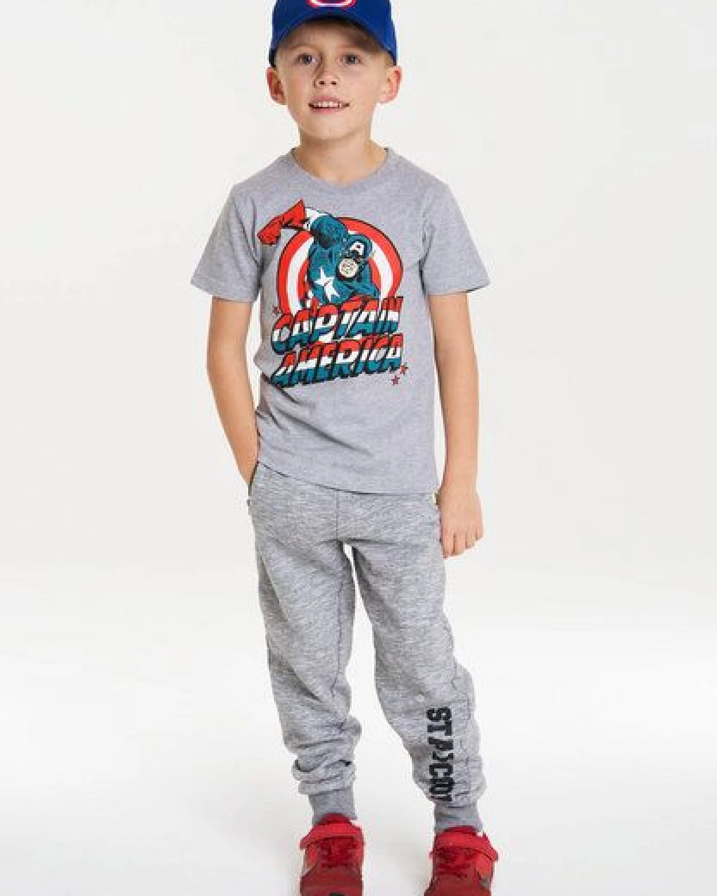 LOGOSH!RT LOGOSHIRT - Marvel Comics - Captain America - Kinder - Bio T-Shirt – Ansicht 3