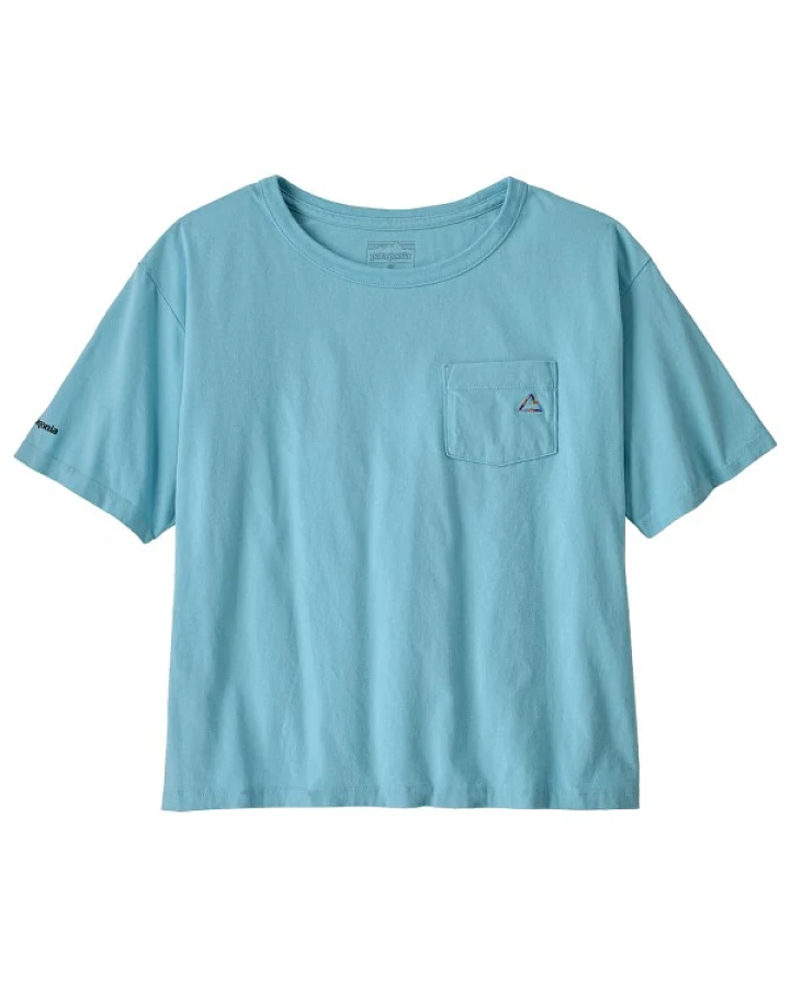 Patagonia - Women's Fitz Roy Massif Easy Cut Pocket Tee - T-Shirt Gr M türkis
