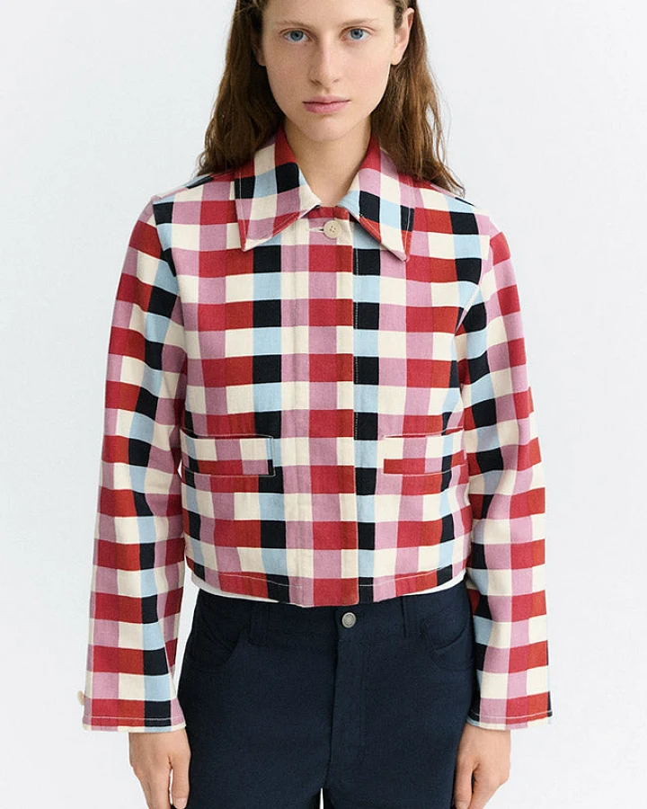 Thinking MU Damen vegan Jacke Astrid Cheshire Checks Mehrfarbig
