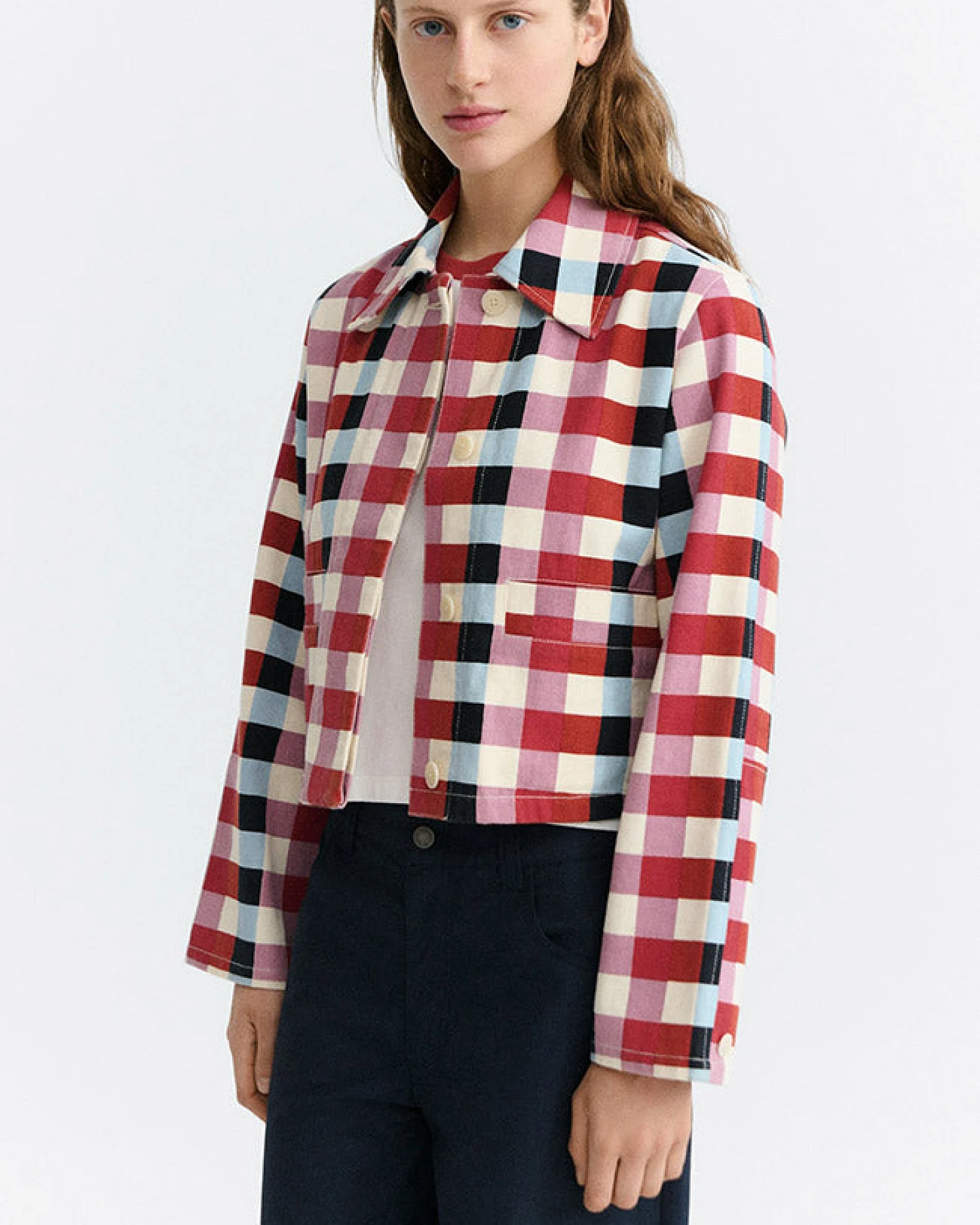 Thinking MU Damen vegan Jacke Astrid Cheshire Checks Mehrfarbig – Ansicht 2