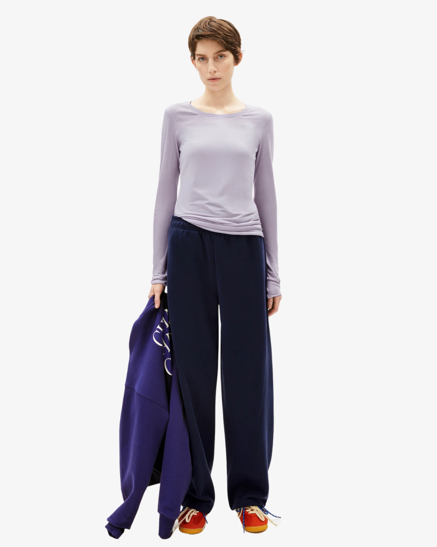 Armedangels Langarmshirt Einiaara Soft - Frozen Lavender L – Ansicht 2