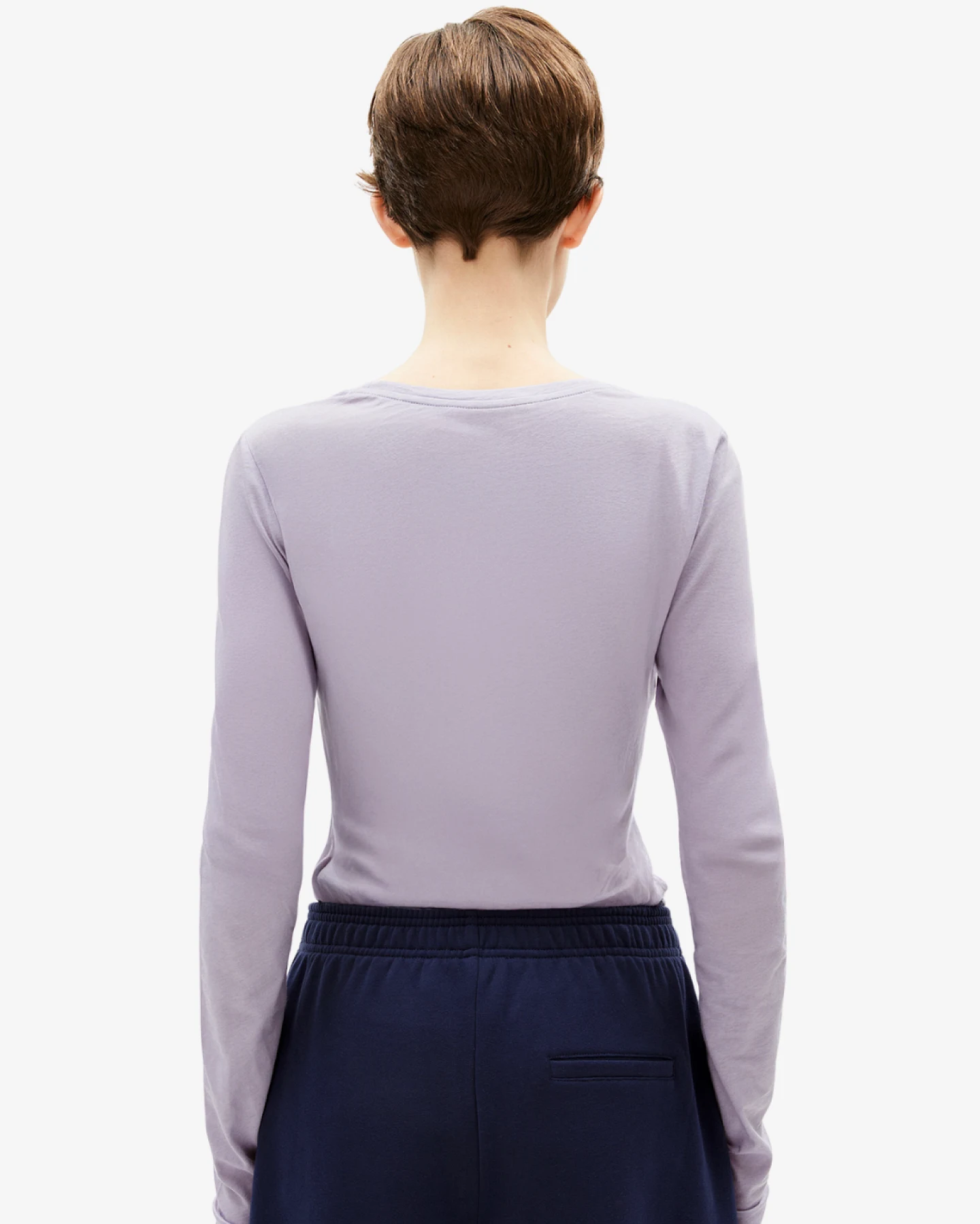 Armedangels Langarmshirt Einiaara Soft - Frozen Lavender L – Ansicht 4
