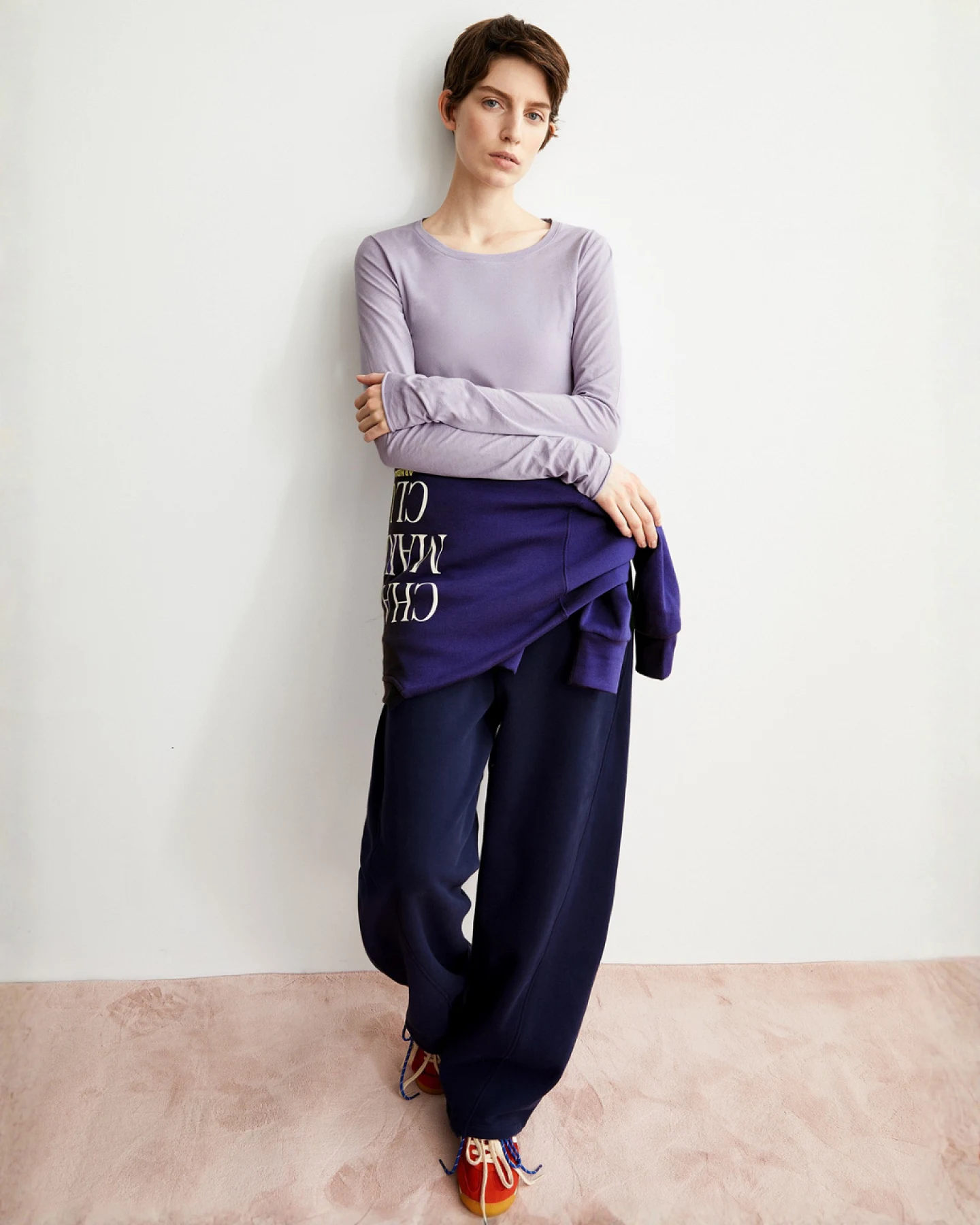 Armedangels Langarmshirt Einiaara Soft - Frozen Lavender L – Ansicht 5