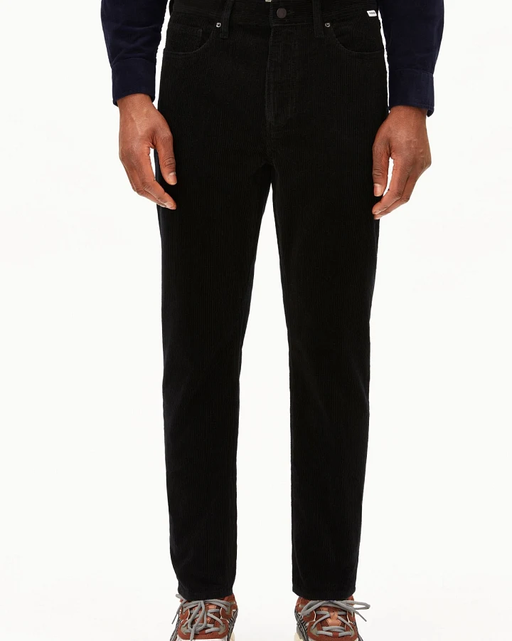 Hose Maakx Relaxed Corduroy Cotton Schwarz