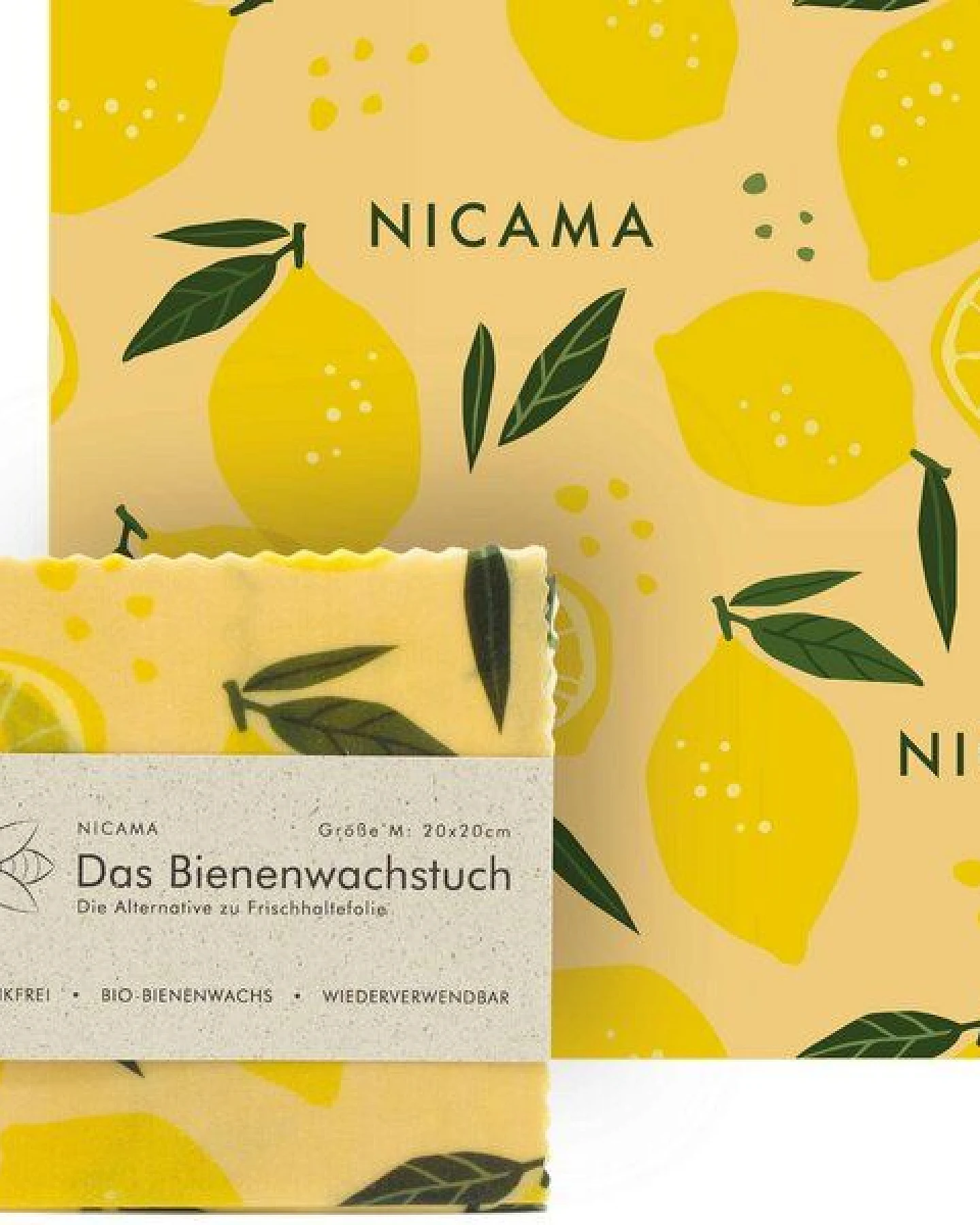 NICAMA Bienenwachstuch "Zittrige Zitrone" – Ansicht 2