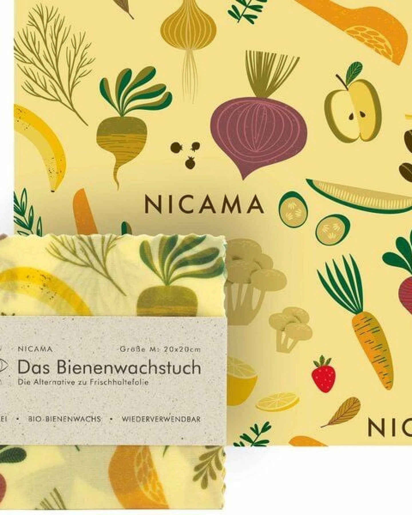 NICAMA Bienenwachstuch "Gesundes Gemüse" – Ansicht 2