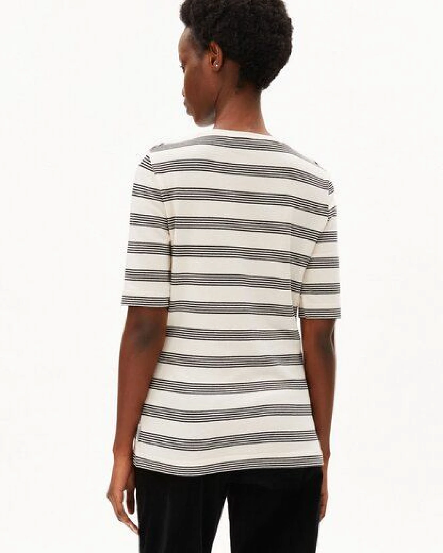 ARMEDANGELS JAANISARA FINE STRIPE Damen T-Shirt aus Bio-Baumwoll Mix – Ansicht 2