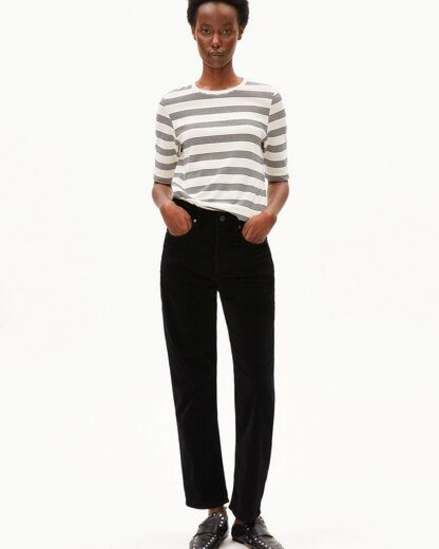 ARMEDANGELS JAANISARA FINE STRIPE Damen T-Shirt aus Bio-Baumwoll Mix – Ansicht 4