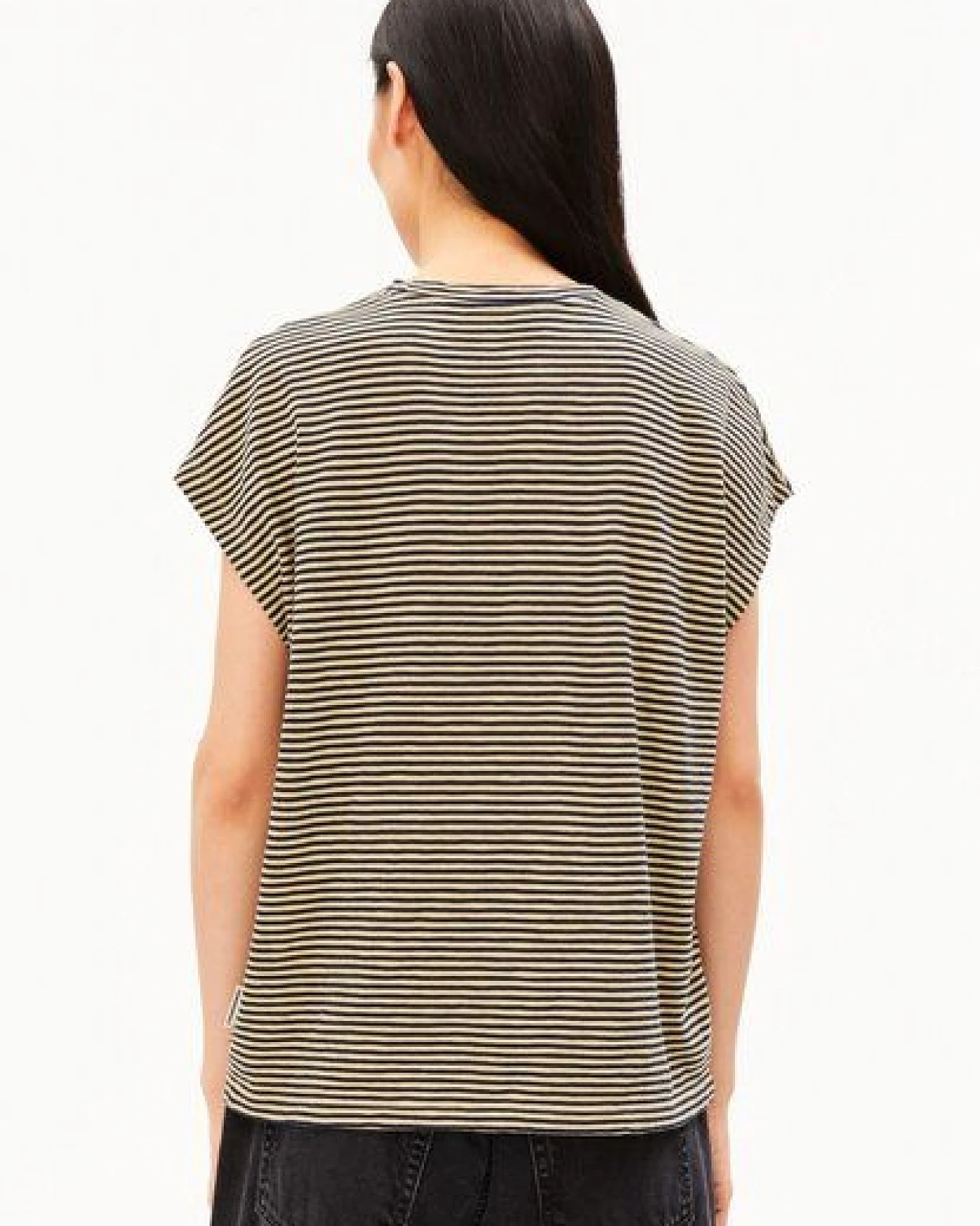 ARMEDANGELS SLUB JERSEY STRIPE Damen T-Shirt aus Bio-Baumwolle – Ansicht 2
