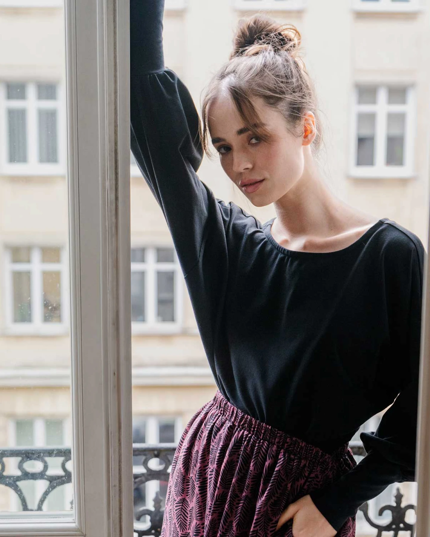 WiDDA Damen vegan Langarm Ava Schwarz – Ansicht 2