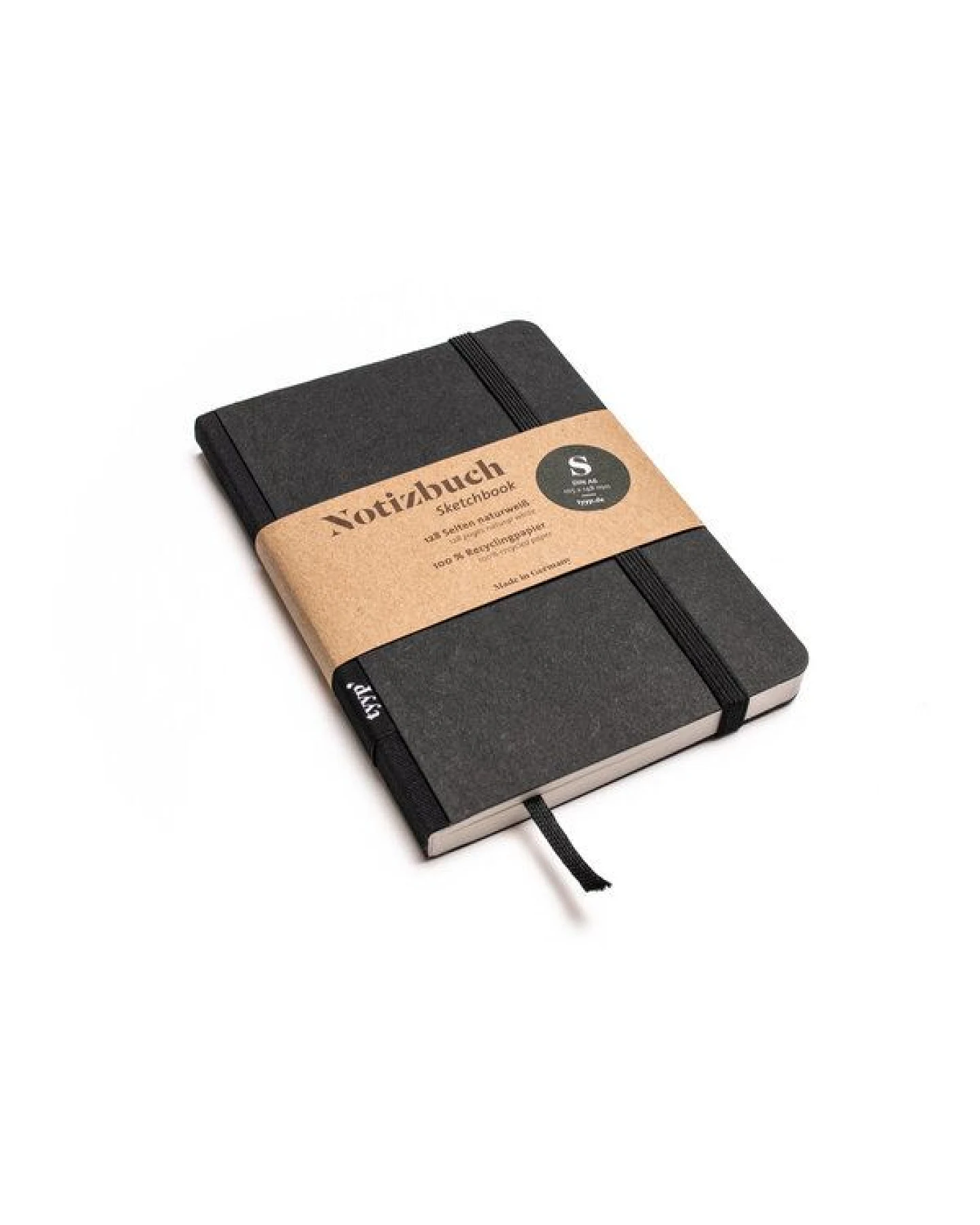 tyyp Notizbuch A6 schwarz – 100% Recyclingpapier – handmade – Klassik – Ansicht 2