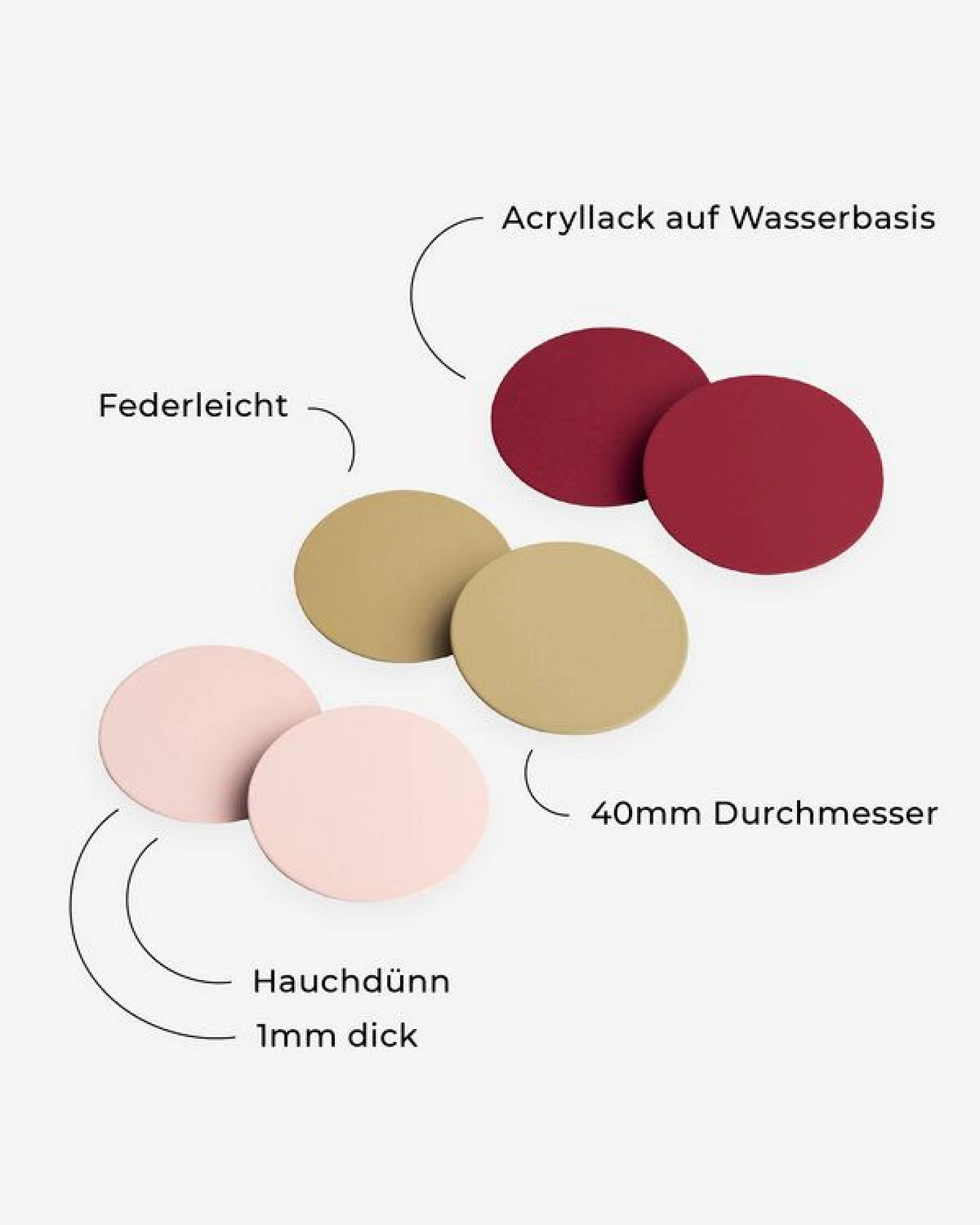 ALEXASCHA Runde Statement Ohrringe aus Titanzink – Ansicht 4