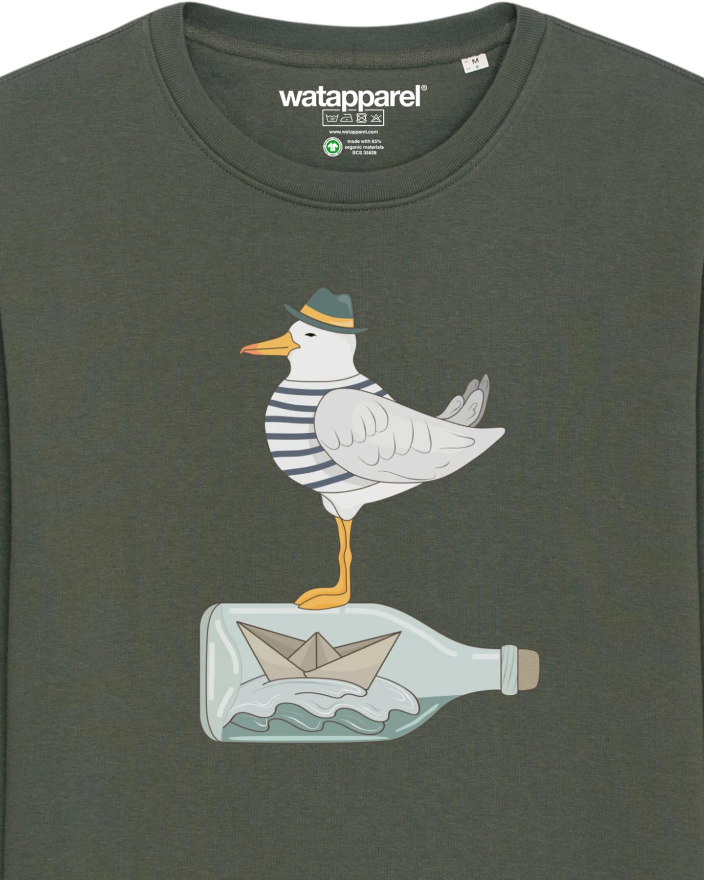 Watapparel Sweatshirt Möwe mit Hut – Ansicht 3