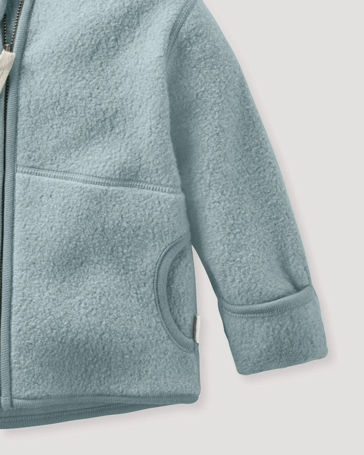hessnatur Baby Fleece Jacke aus Bio-Baumwolle - blau - Größe 62/68 – Ansicht 3