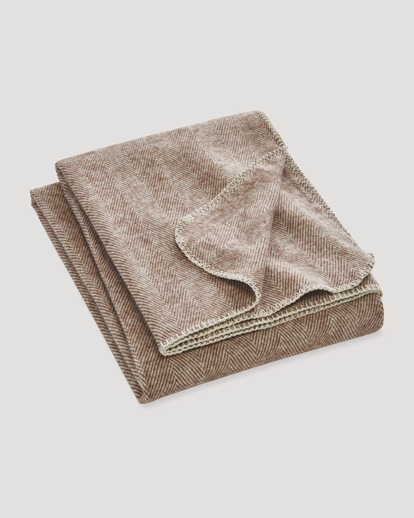 hessnatur Decke MERLE aus Bio-Baumwolle - braun - Größe 140x180 cm – Ansicht 2