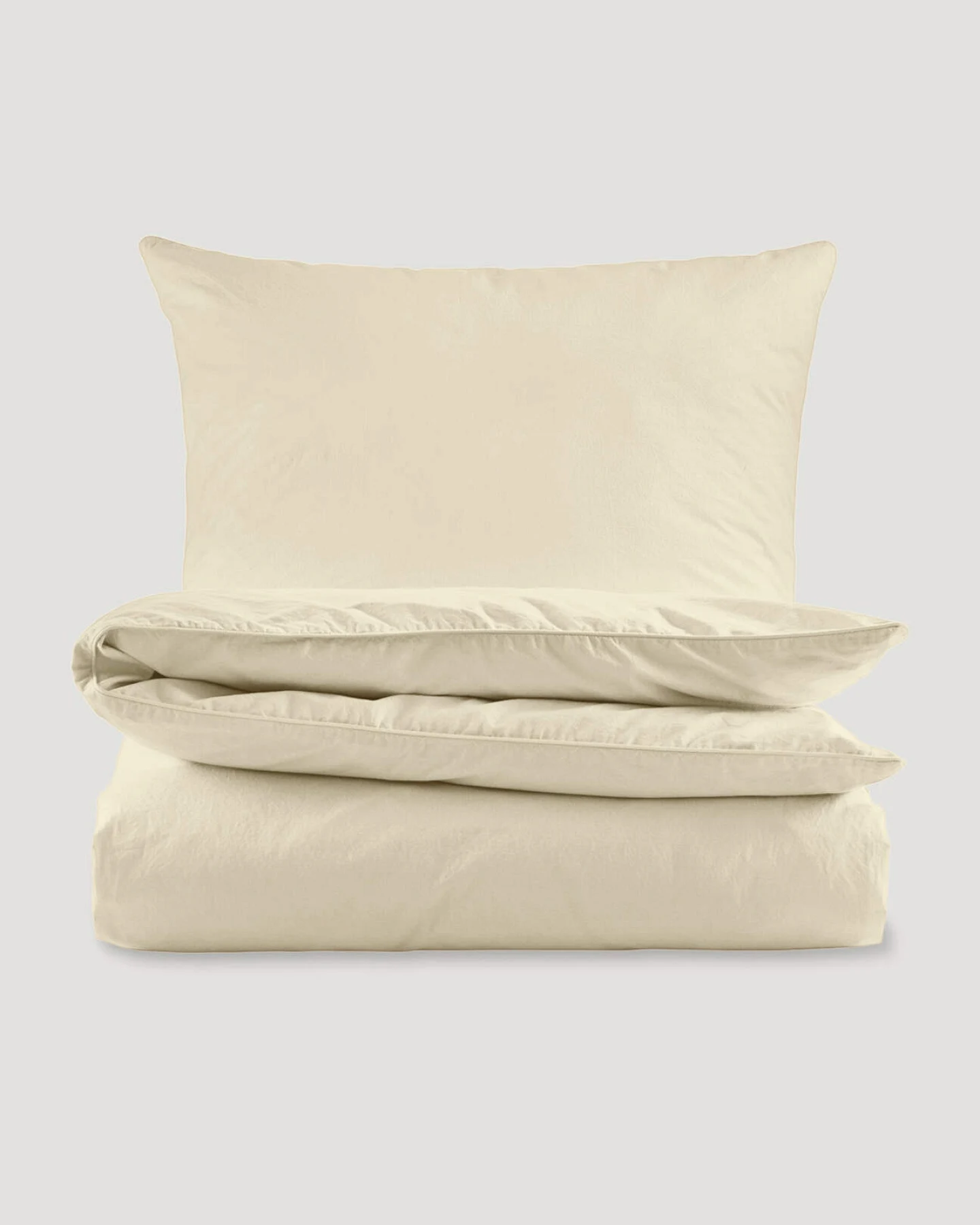 hessnatur Perkal Bettwäsche-Set aus Bio-Baumwolle - gelb - Größe 135x200 / 40x80 cm – Ansicht 3