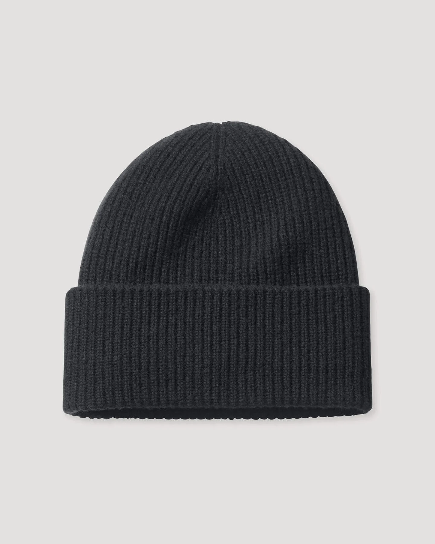 hessnatur Damen Strick Mütze aus Bio-Merinowolle mit Cashmere - schwarz - Größe 1size – Ansicht 2