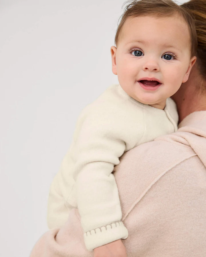 hessnatur Baby Erstausstattung Softfleece aus Bio-Baumwolle - natur - Größe 50/56