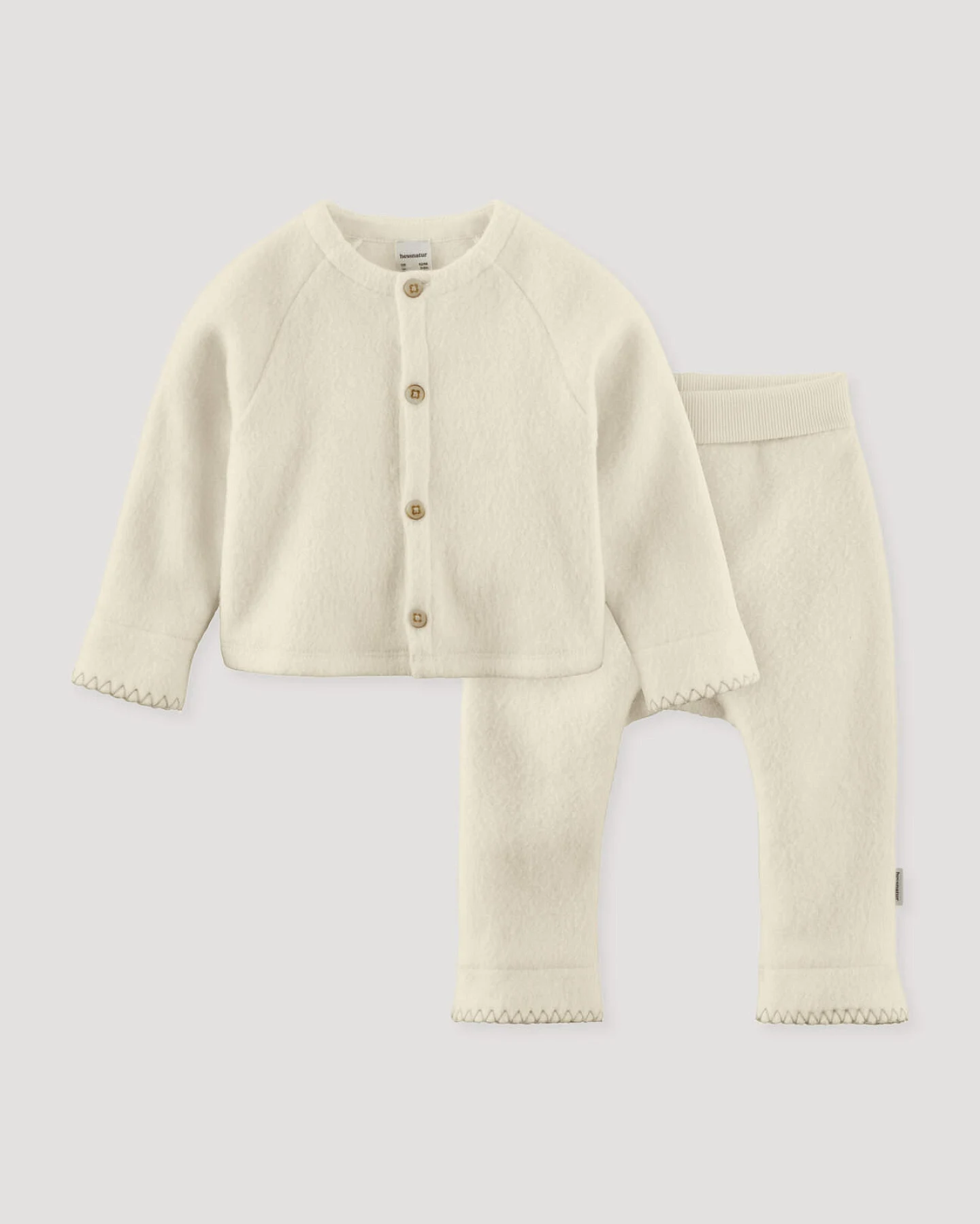 hessnatur Baby Erstausstattung Softfleece aus Bio-Baumwolle - natur - Größe 74/80 – Ansicht 2