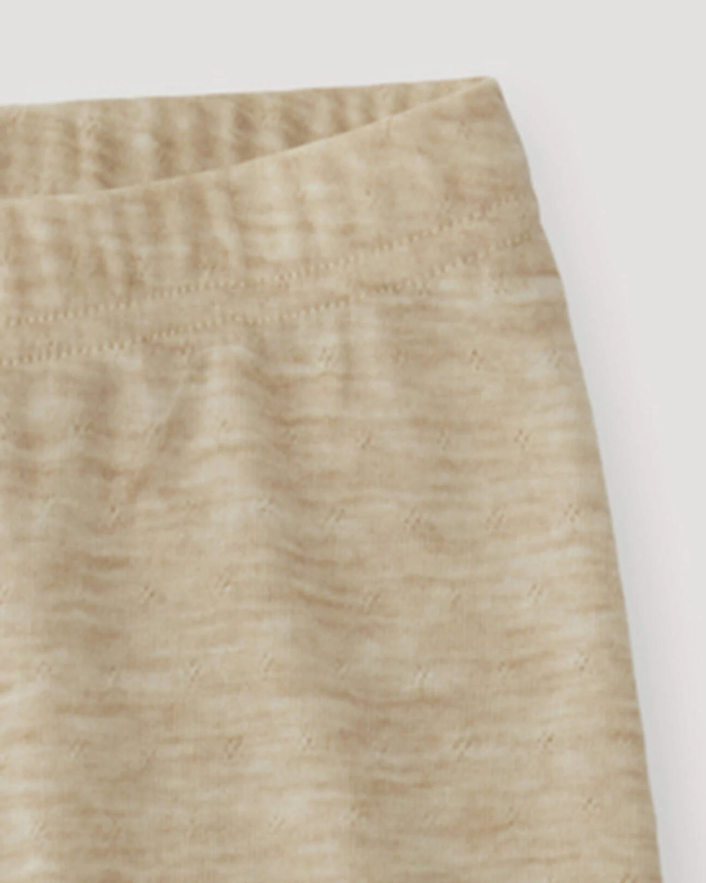 hessnatur Kinder Leggings Pointelle aus Bio-Merinowolle - beige - Größe 110/116 – Ansicht 2
