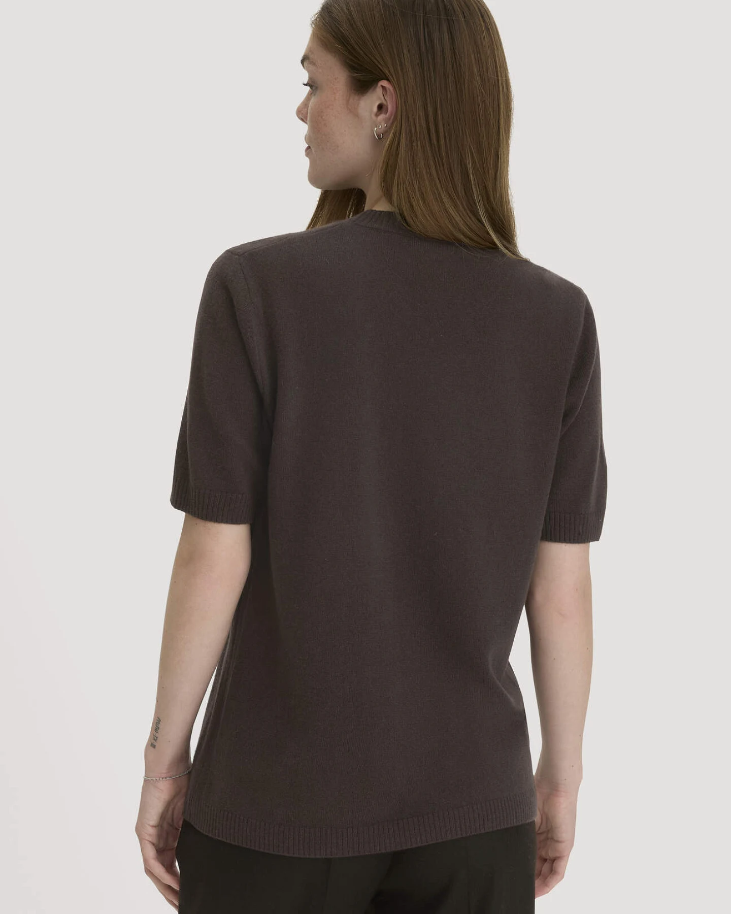 hessnatur Damen Pullover Relaxed aus Bio-Schurwolle mit Cashmere - braun - Größe XS – Ansicht 3