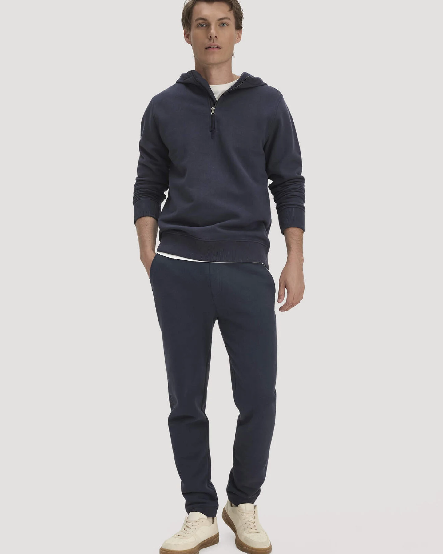 hessnatur Herren Sweat Hoodie Regular aus Bio-Baumwolle mit recycelter Baumwolle - blau - Größe XXL – Ansicht 2