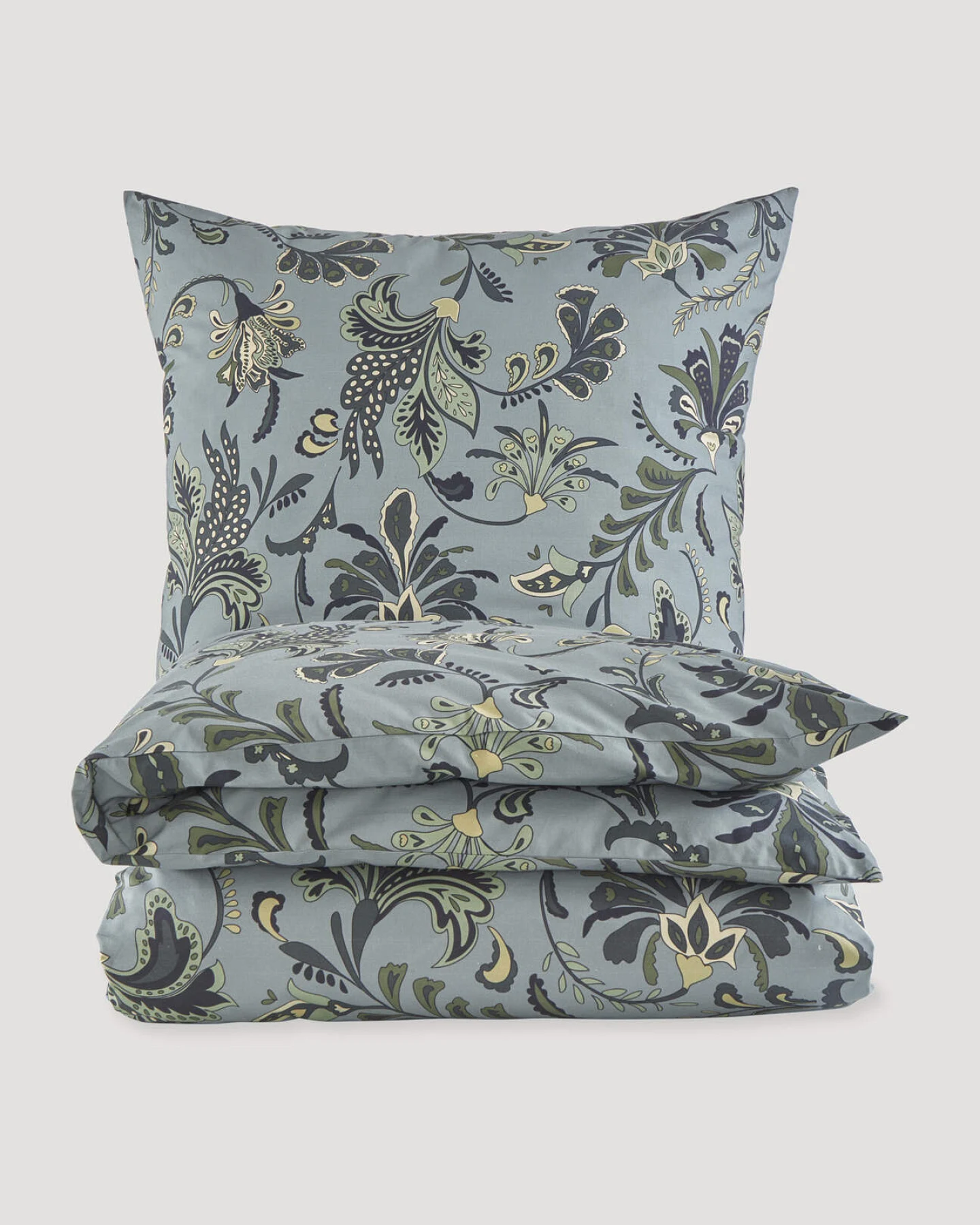 hessnatur Renforcé Bettwäsche Set JAMUNA aus Bio-Baumwolle - blau - Größe 135x200 / 40x80 cm – Ansicht 2