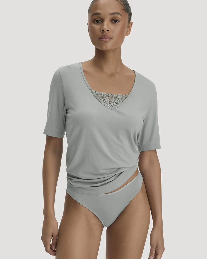 hessnatur Damen Slip Regular Cut PURE SENSE aus TENCEL™ Modal - blau - Größe 34
