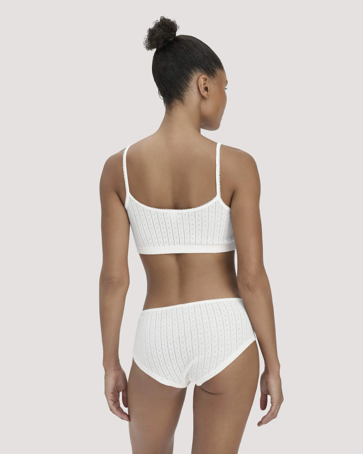 hessnatur Damen Pointelle Panty Regular Cut PURE COTTON aus Bio-Baumwolle - weiß - Größe 42 – Ansicht 2