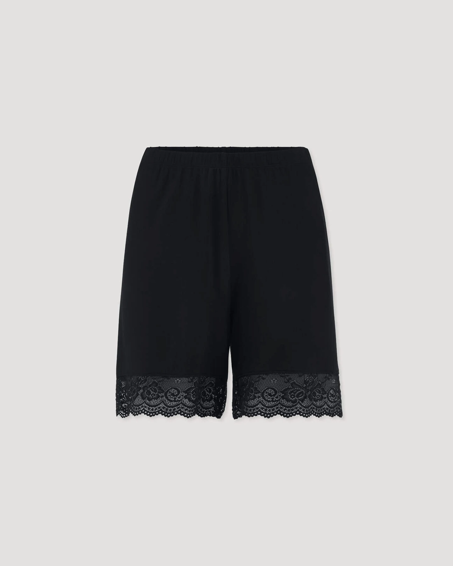hessnatur Damen Schlafshorts PURE SENSE LACE aus TENCEL™ Modal - schwarz - Größe 46 – Ansicht 4
