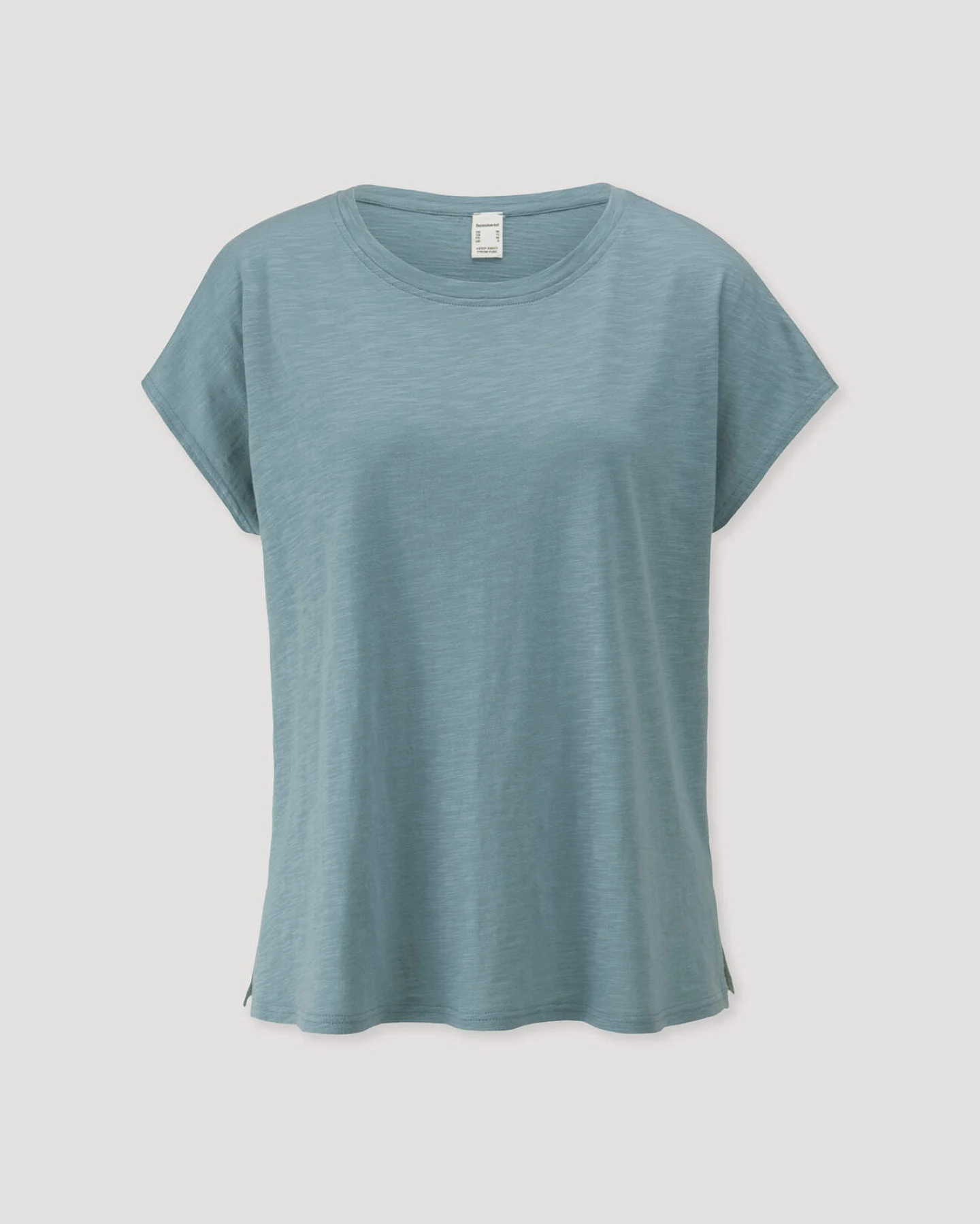 hessnatur Damen Schlafshirt PURE BALANCE Oversize aus Bio-Baumwolle und TENCEL™ Modal - blau - Größe 34 – Ansicht 3