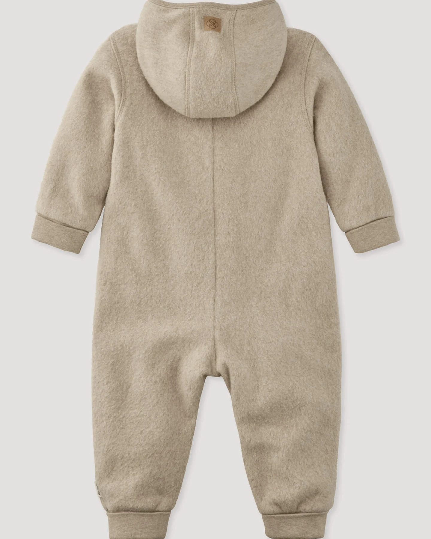 hessnatur Baby Softfleece Overall aus Bio-Baumwolle - beige - Größe 74/80 – Ansicht 2
