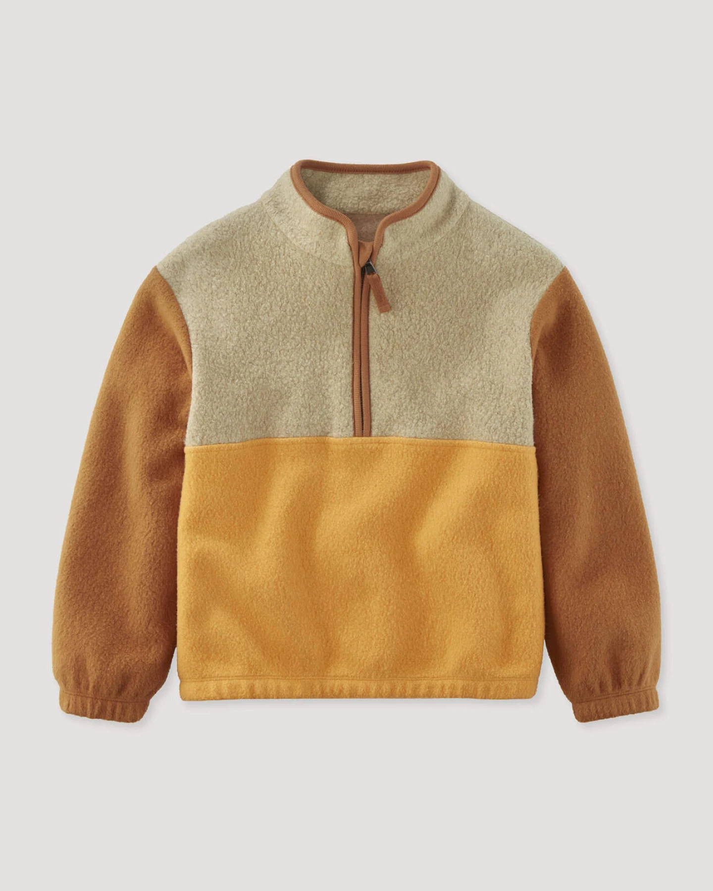 hessnatur Kinder Fleece Sweatshirt aus Bio-Baumwolle - orange - Größe 122/128 – Ansicht 2