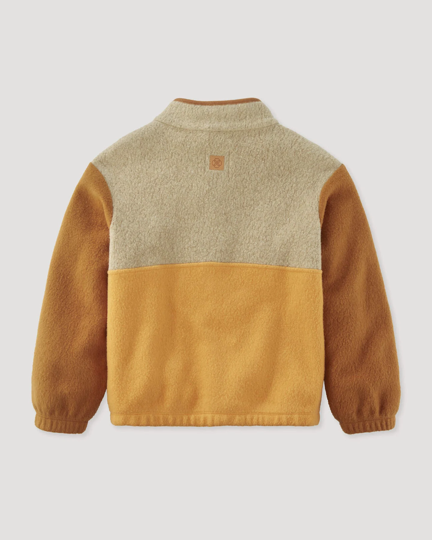 hessnatur Kinder Fleece Sweatshirt aus Bio-Baumwolle - orange - Größe 98/104 – Ansicht 3