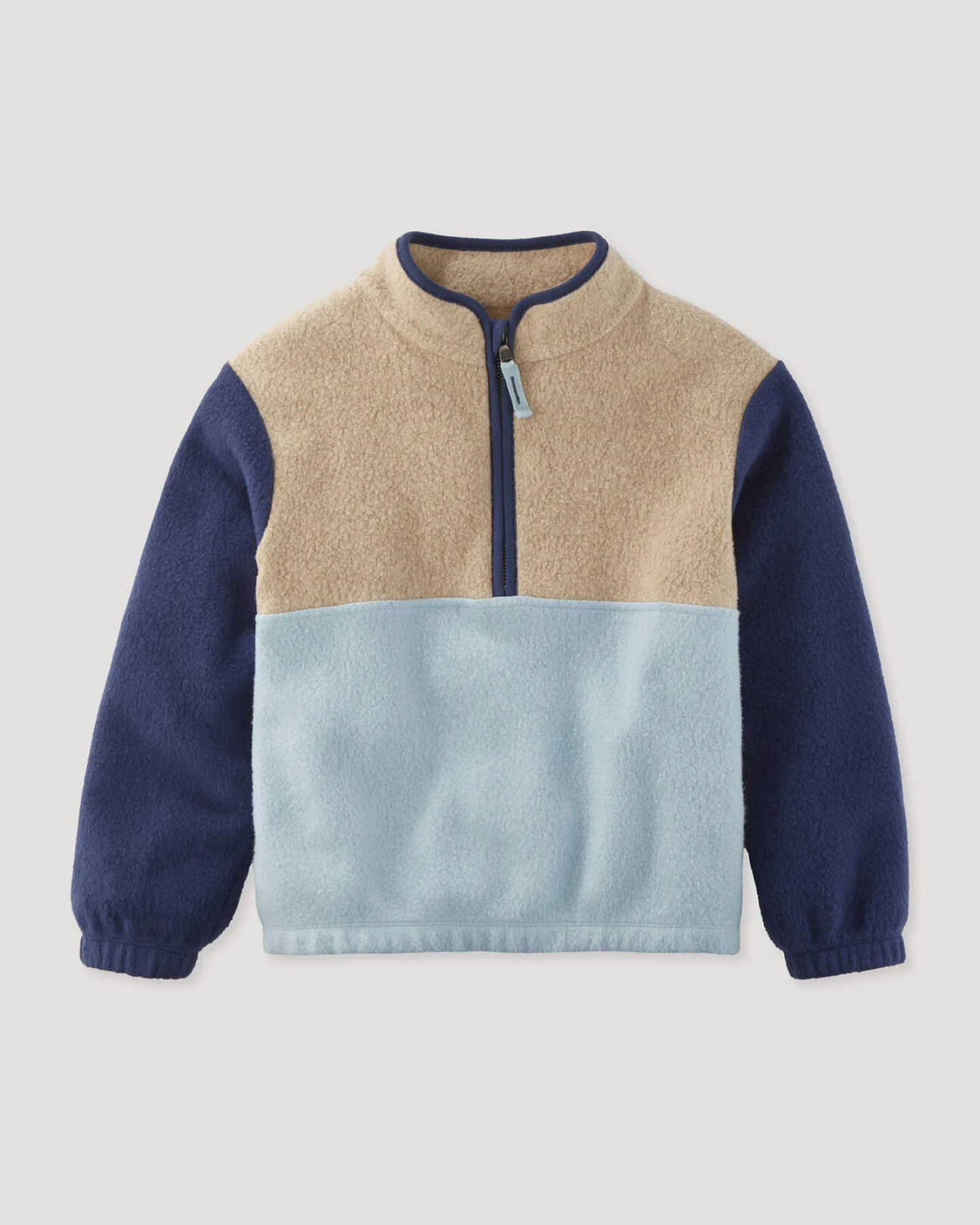 hessnatur Kinder Fleece Sweatshirt aus Bio-Baumwolle - blau - Größe 110/116 – Ansicht 2