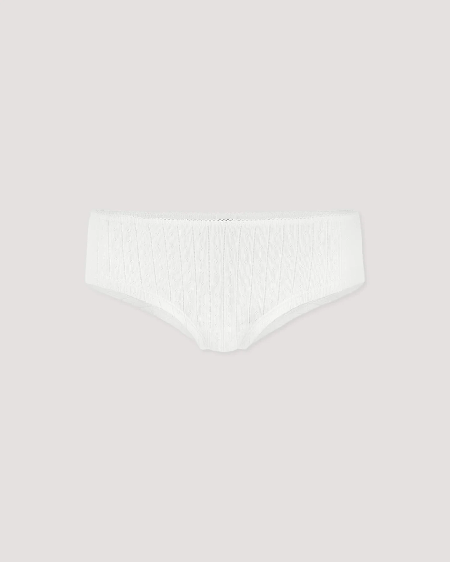 hessnatur Damen Pointelle Panty Regular Cut PURE COTTON aus Bio-Baumwolle - weiß - Größe 46 – Ansicht 4