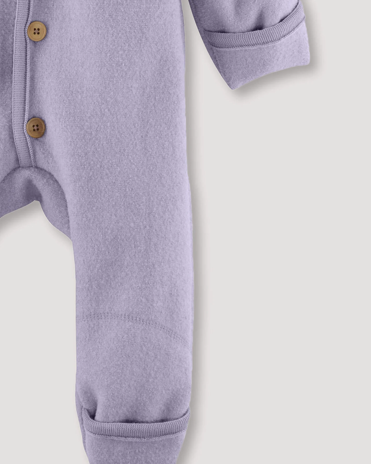 hessnatur Baby Wollwalk Overall aus Bio-Merinowolle - lila - Größe 50/56 – Ansicht 3