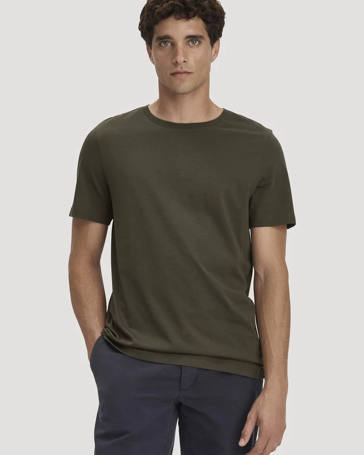 hessnatur Herren T-Shirt Regular aus Regenerative Organic Cotton (ROC) - grün - Größe 46