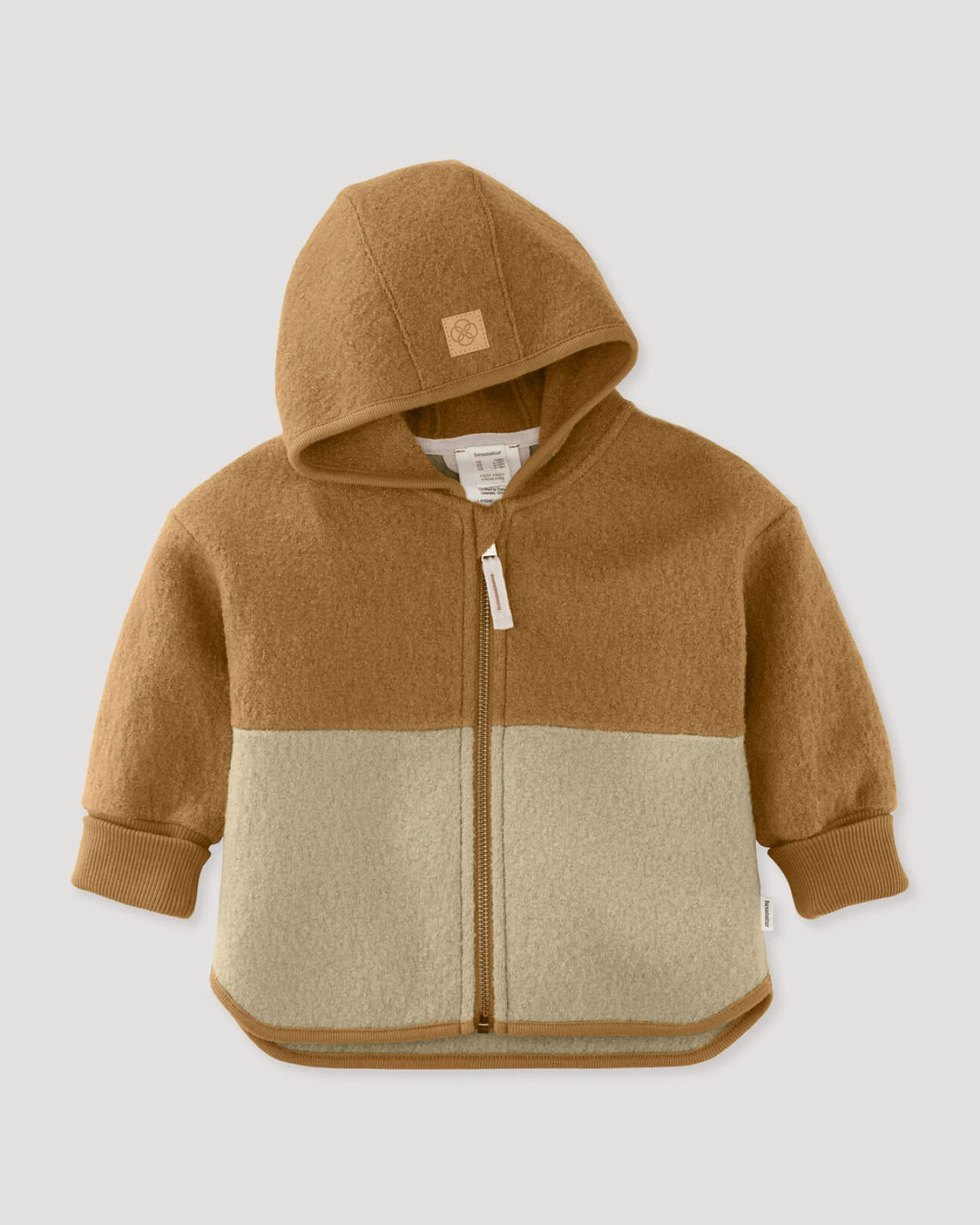 hessnatur Baby Walkjacke aus Bio-Merinowolle - braun - Größe 62/68 – Ansicht 2