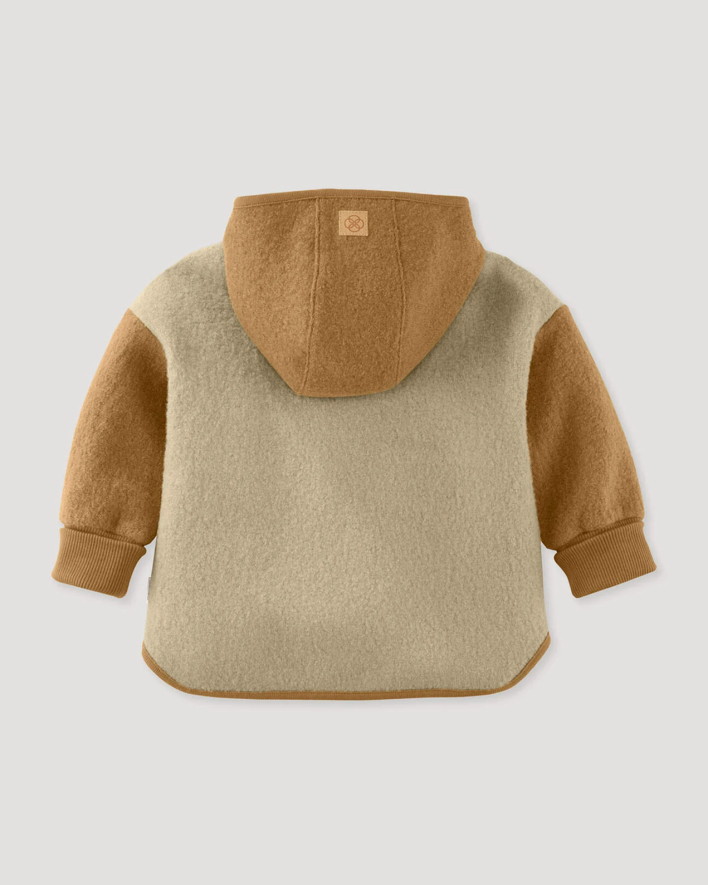 hessnatur Baby Walkjacke aus Bio-Merinowolle - braun - Größe 62/68 – Ansicht 3