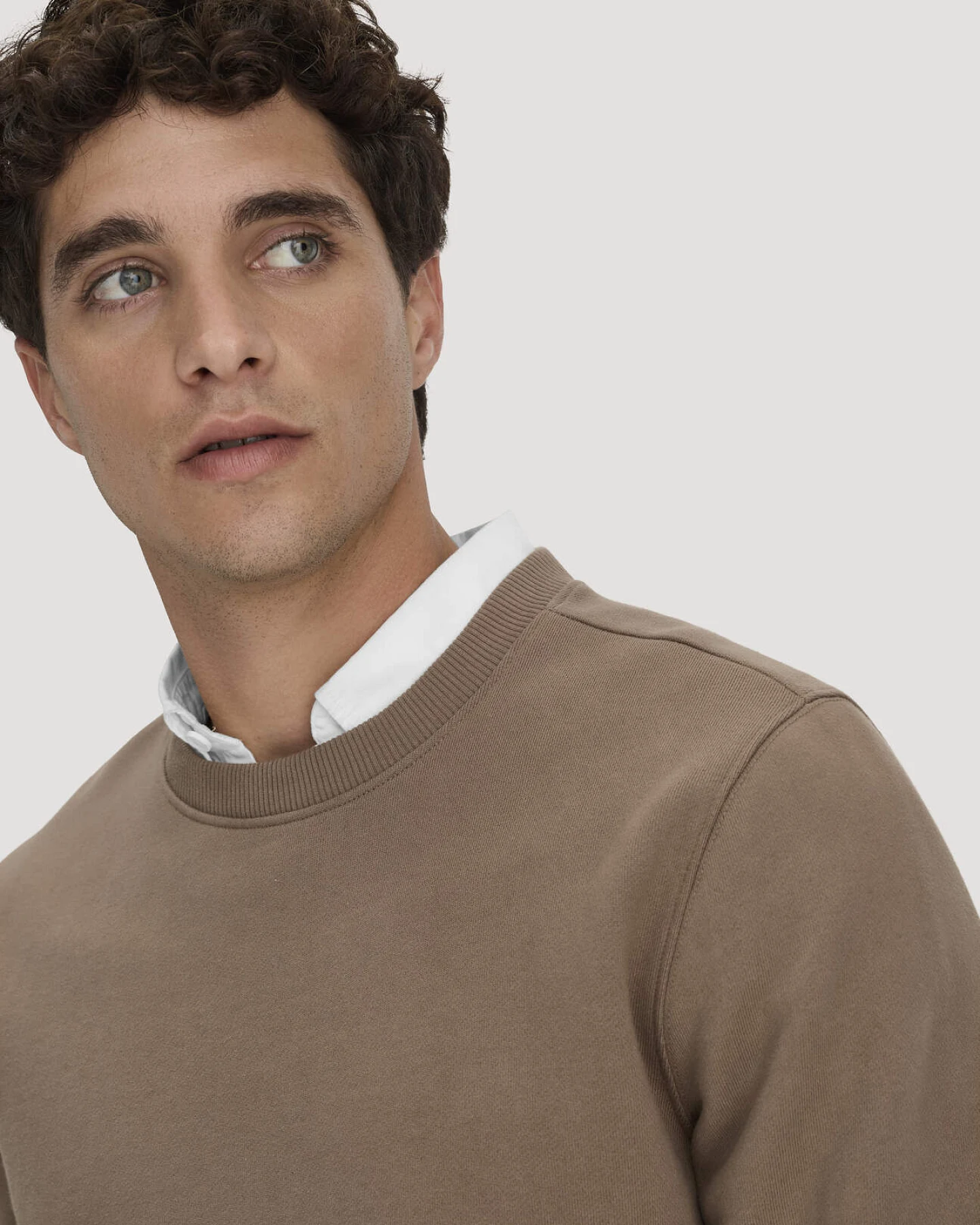 hessnatur Herren Sweatshirt Regular BETTERRECYCLING aus Bio-Baumwolle - braun - Größe M – Ansicht 4