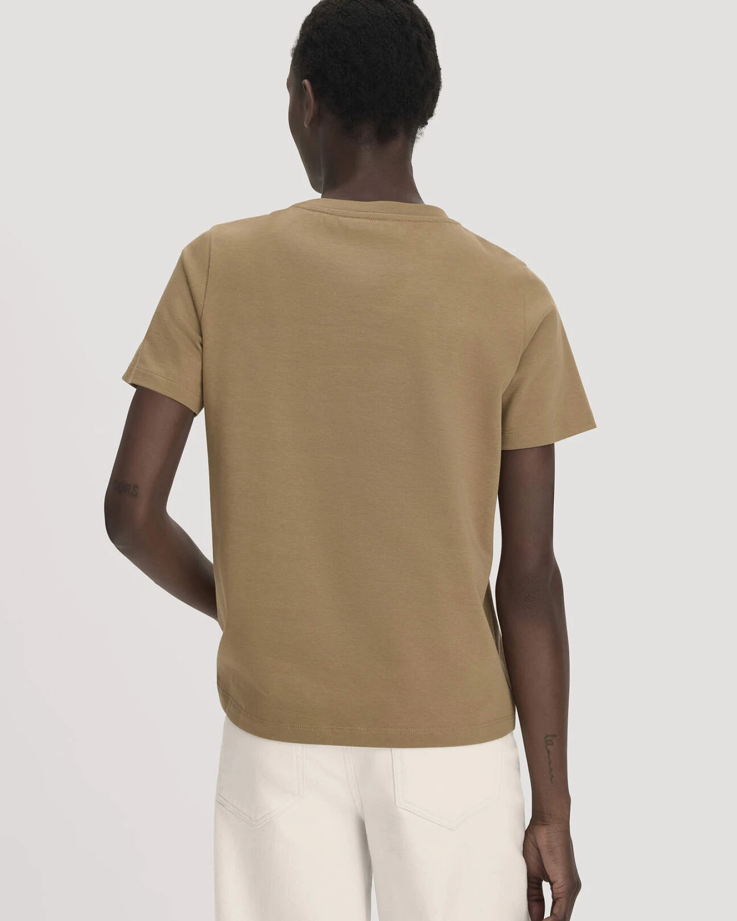 hessnatur Damen Heavy T-Shirt Relaxed aus Bio-Baumwolle - braun - Größe 34 – Ansicht 3