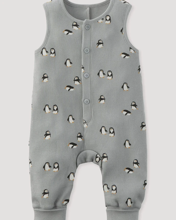 hessnatur Baby Piqué Strampler aus Bio-Baumwolle - blau - Größe 50/56